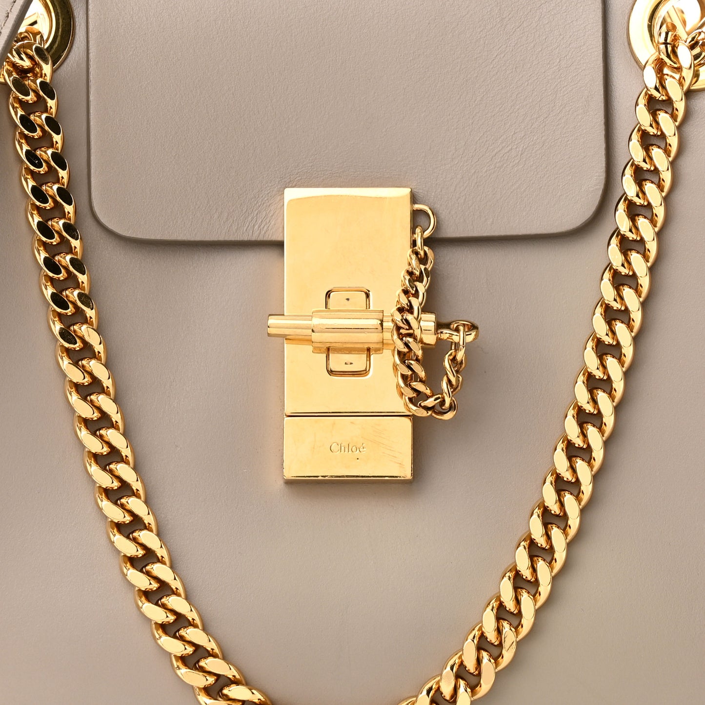 Shiny Calfskin Mini Annie Shoulder Bag Motty Grey