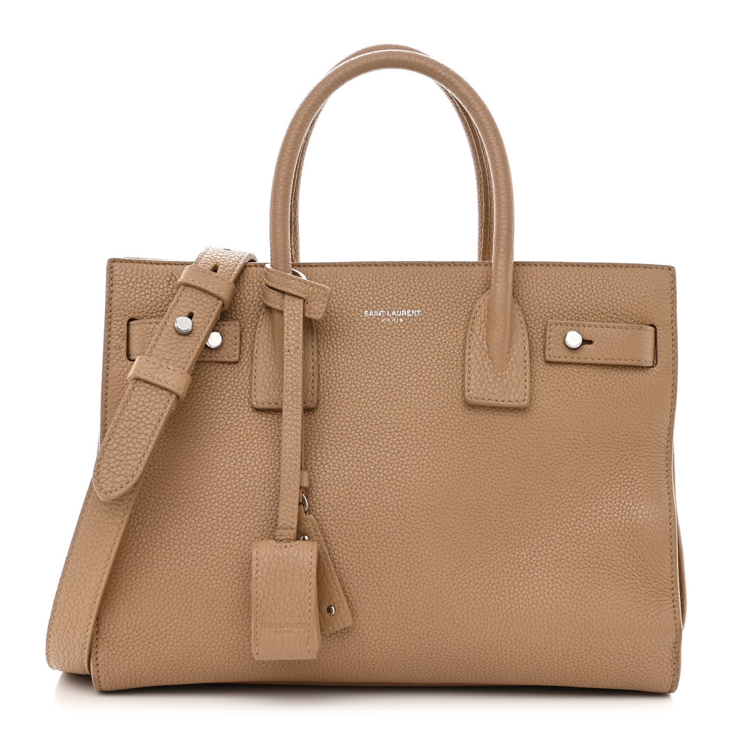 Grained Calfskin Baby Sac De Jour Souple Dark Beige