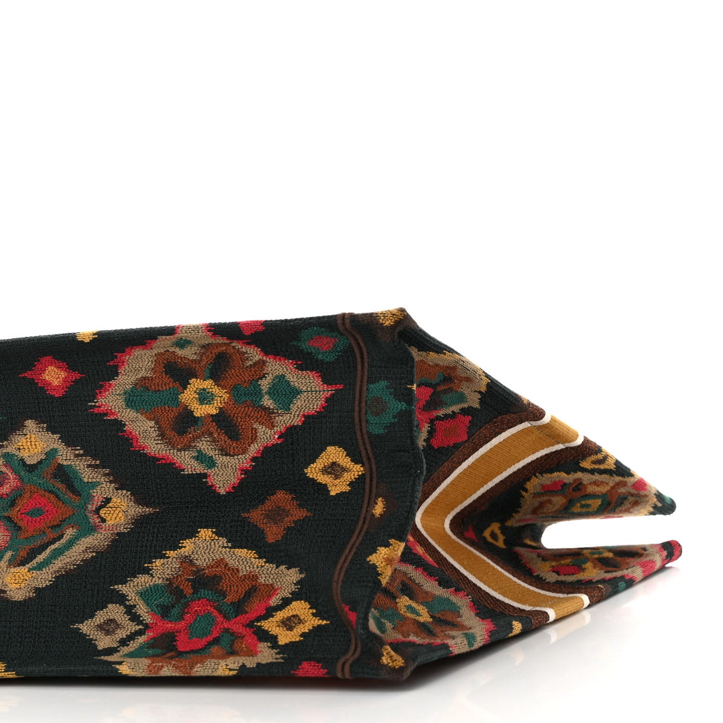 Canvas Embroidered Large Paisley Book Tote Multicolor