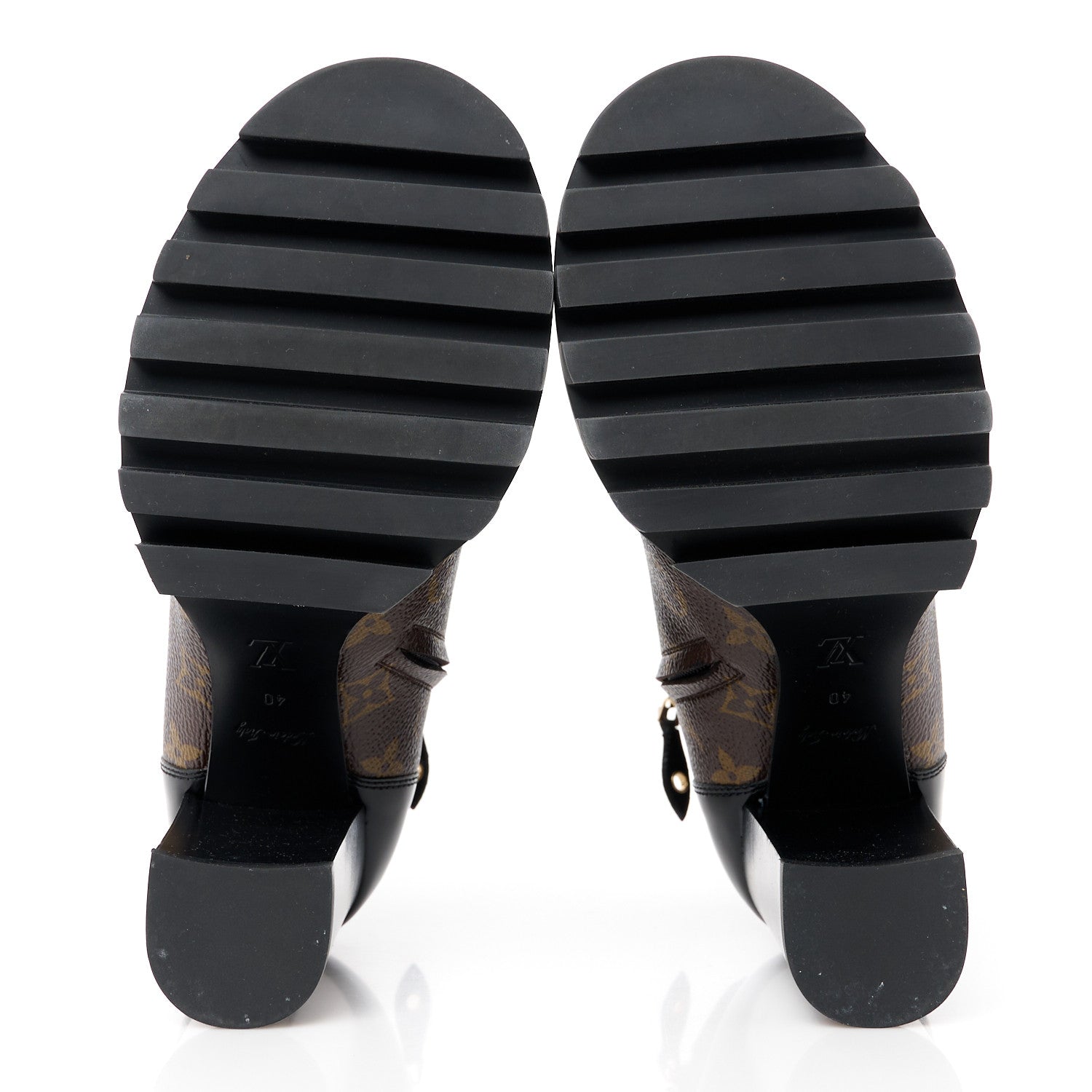 Louis Vuitton Patent Calfskin Monogram Star Trail Ankle Boots 40 Black 5 of 9