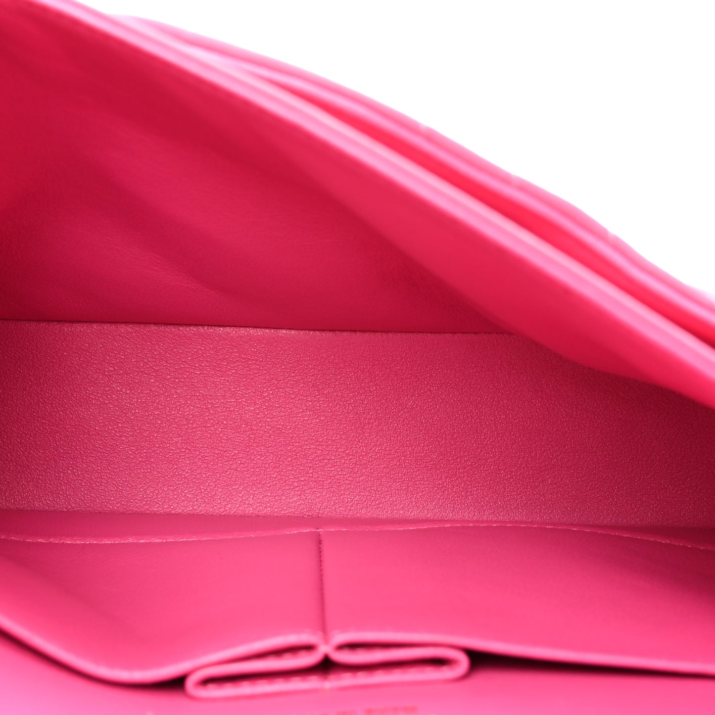 Lambskin Chevron Quilted Medium Double Flap Pink