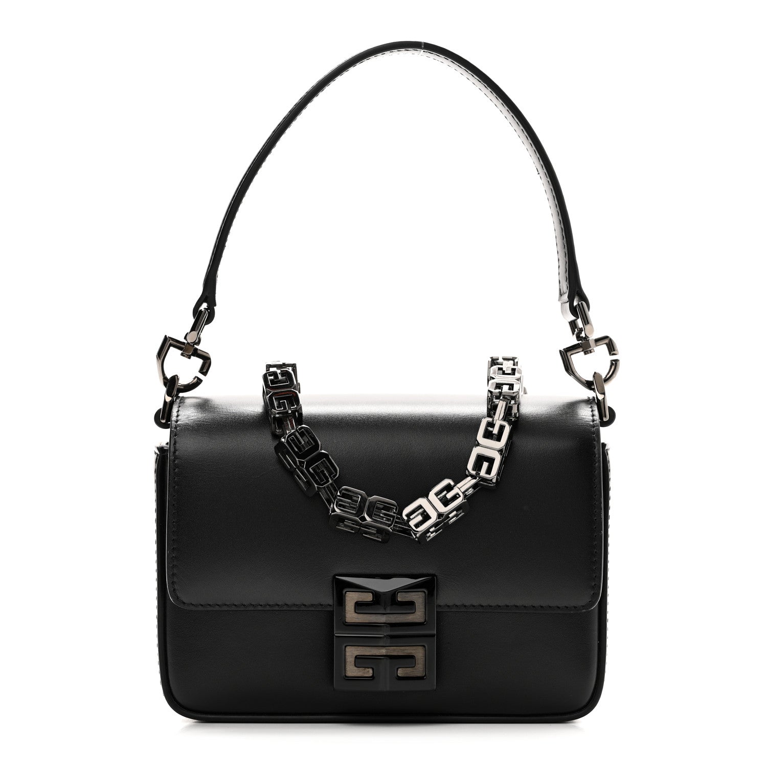 givenchy mini id backpack Givenchy Box Calfskin Small 4G Cube Chain Shoulder Bag So Black