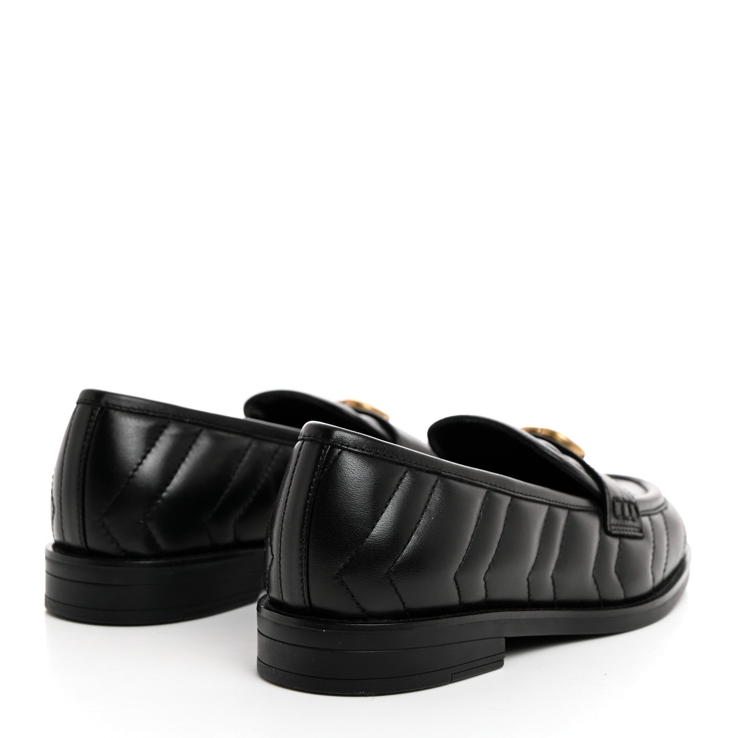 Gucci Nappa Matelasse Double G Marmont Loafers 35.5 Black 4 of 9