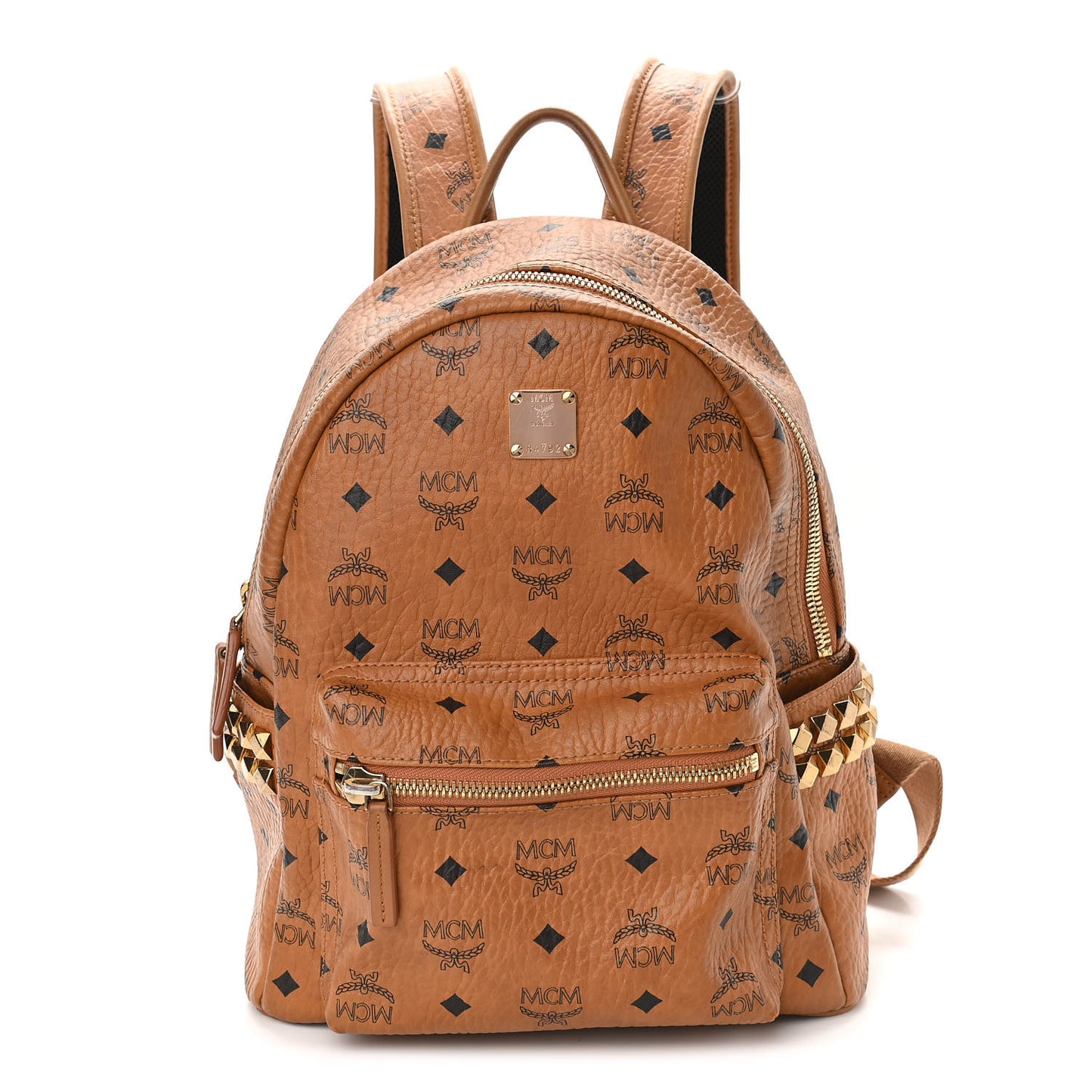 Visetos Small Side Stud Stark Backpack Cognac