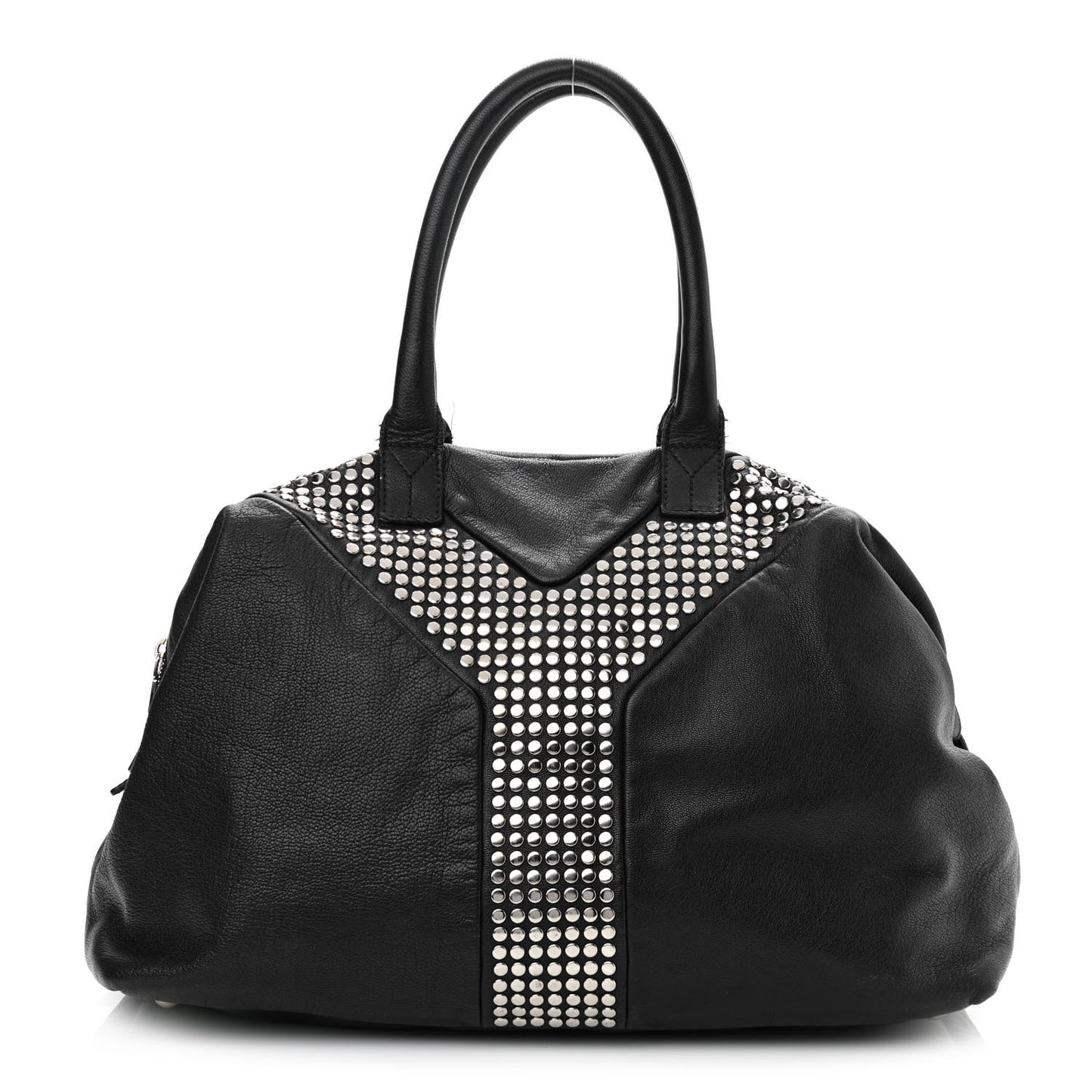 Calfskin Studded Easy Sac Black