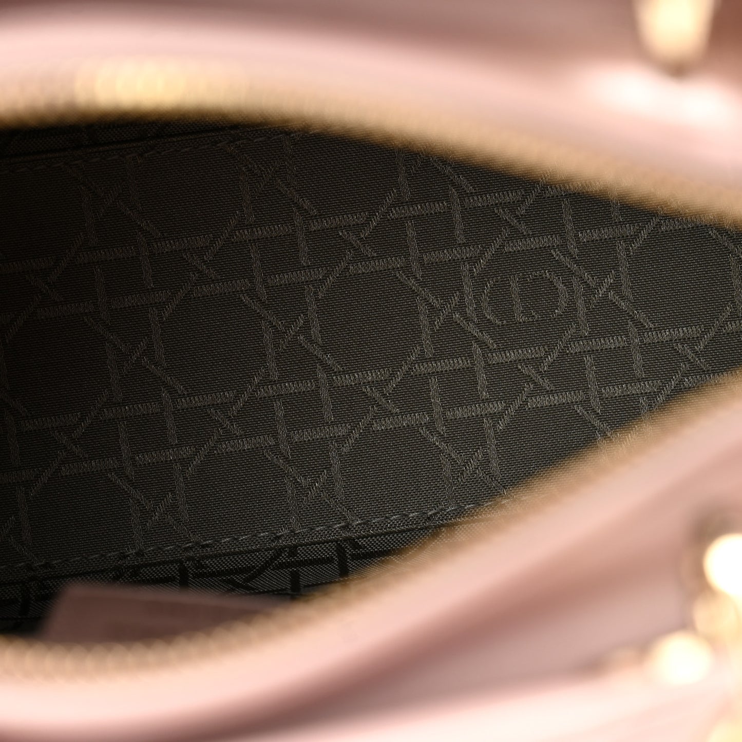 Pearly Lambskin Cannage Medium Lady Dior Lotus