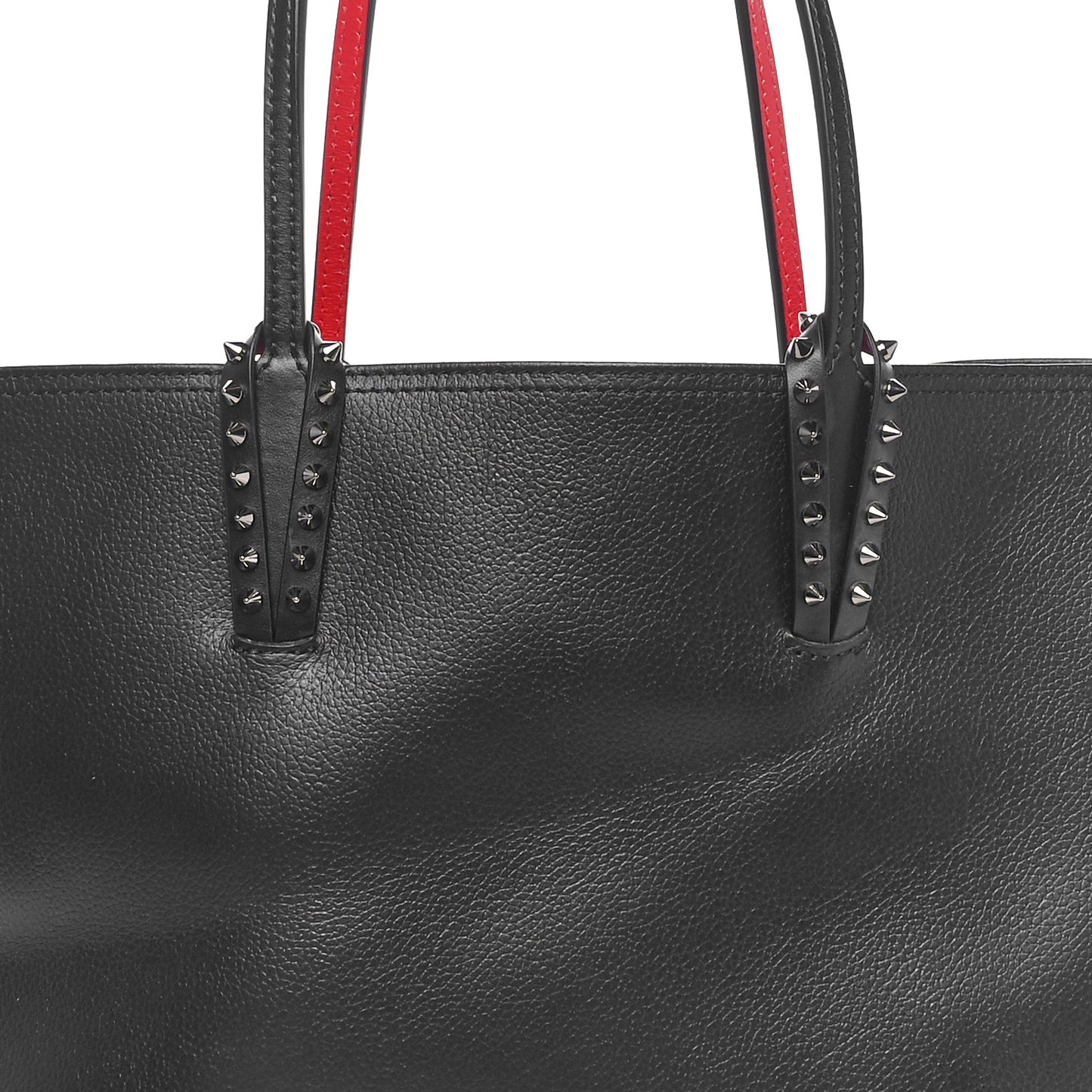 Calfskin Empire Spikes East West Cabata Tote Black
