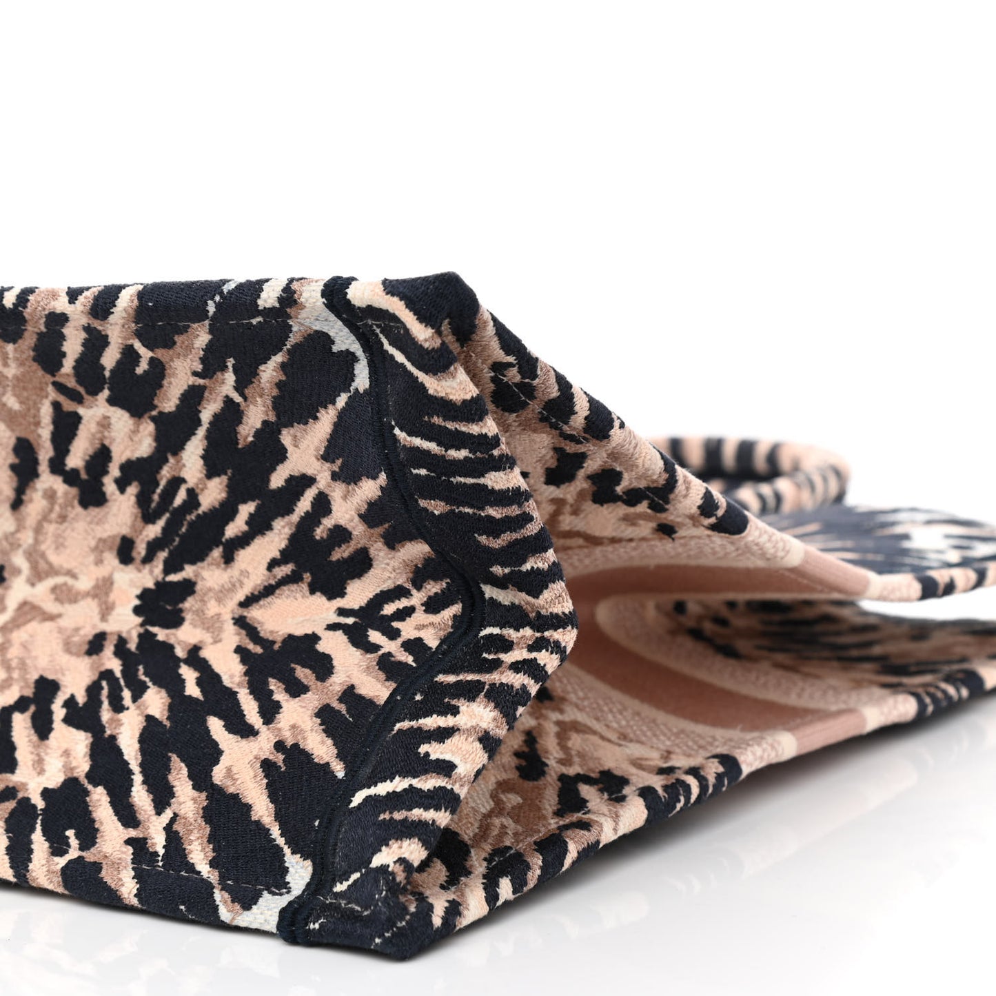 Canvas Embroidered Tie Dye Large Book Tote Multicolor