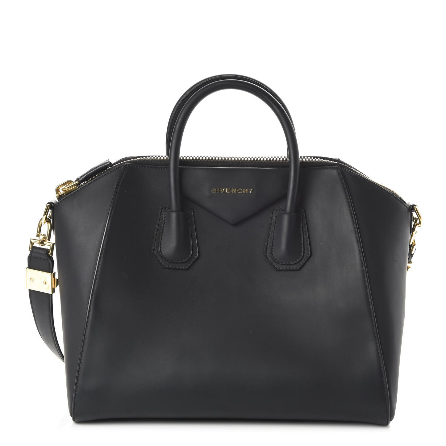 Rubber Effect Calfskin Medium Antigona Black