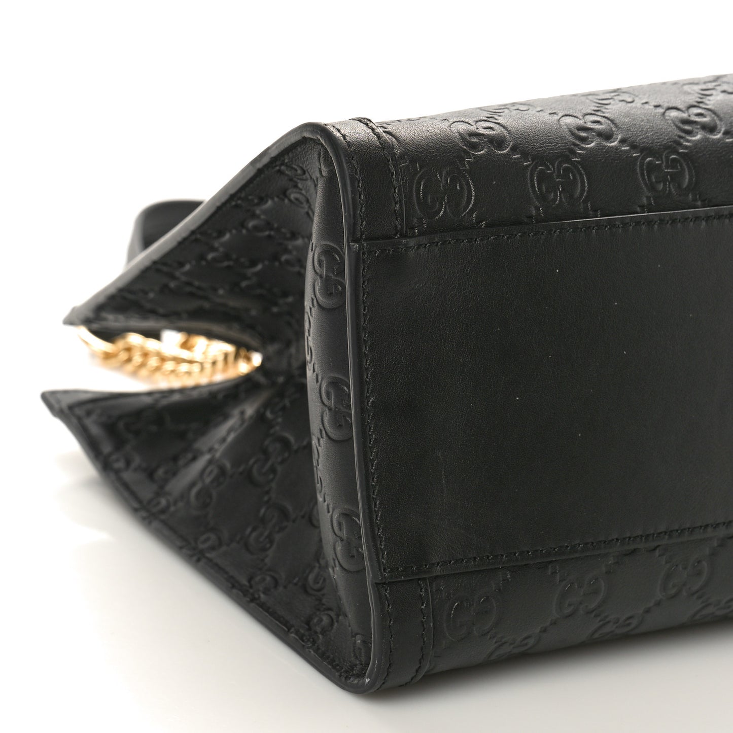Guccissima Medium Padlock Tote Black