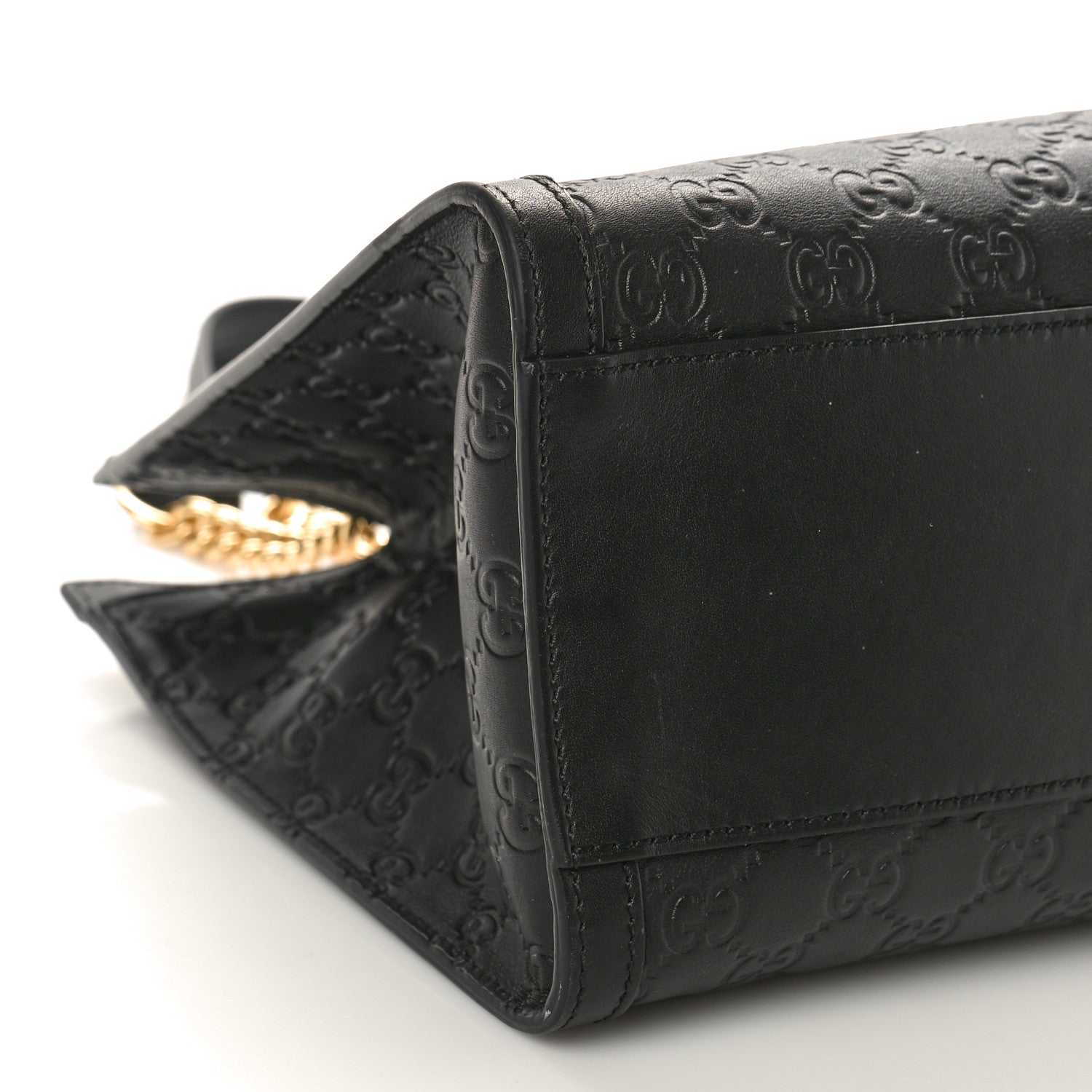 Gucci Guccissima Medium Padlock Tote Black 9 of 12