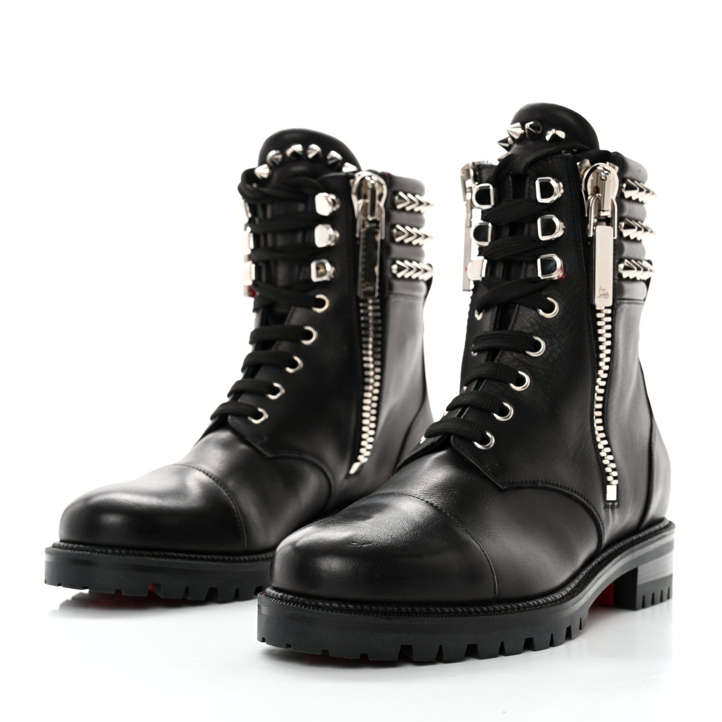 Spikes Combat Boots 38 Black