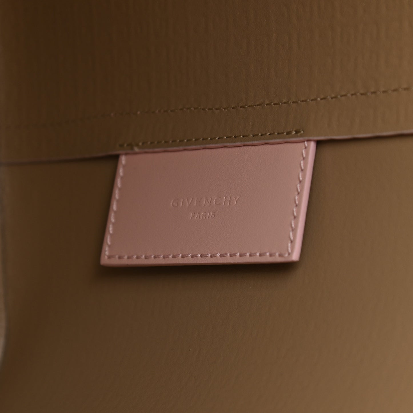 Calfskin Logo Embossed Wing Shopper Tote Blush Pink