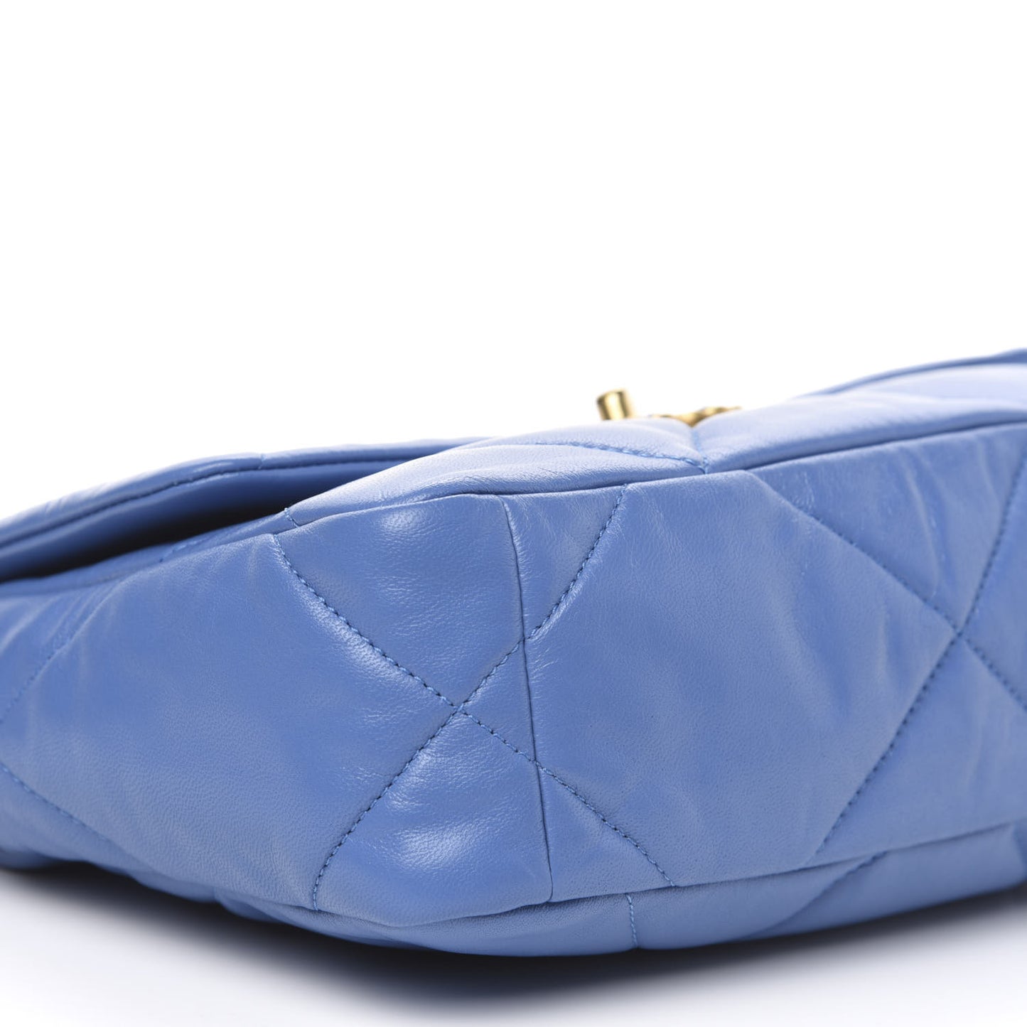 Lambskin Quilted Medium 19 Flap Blue