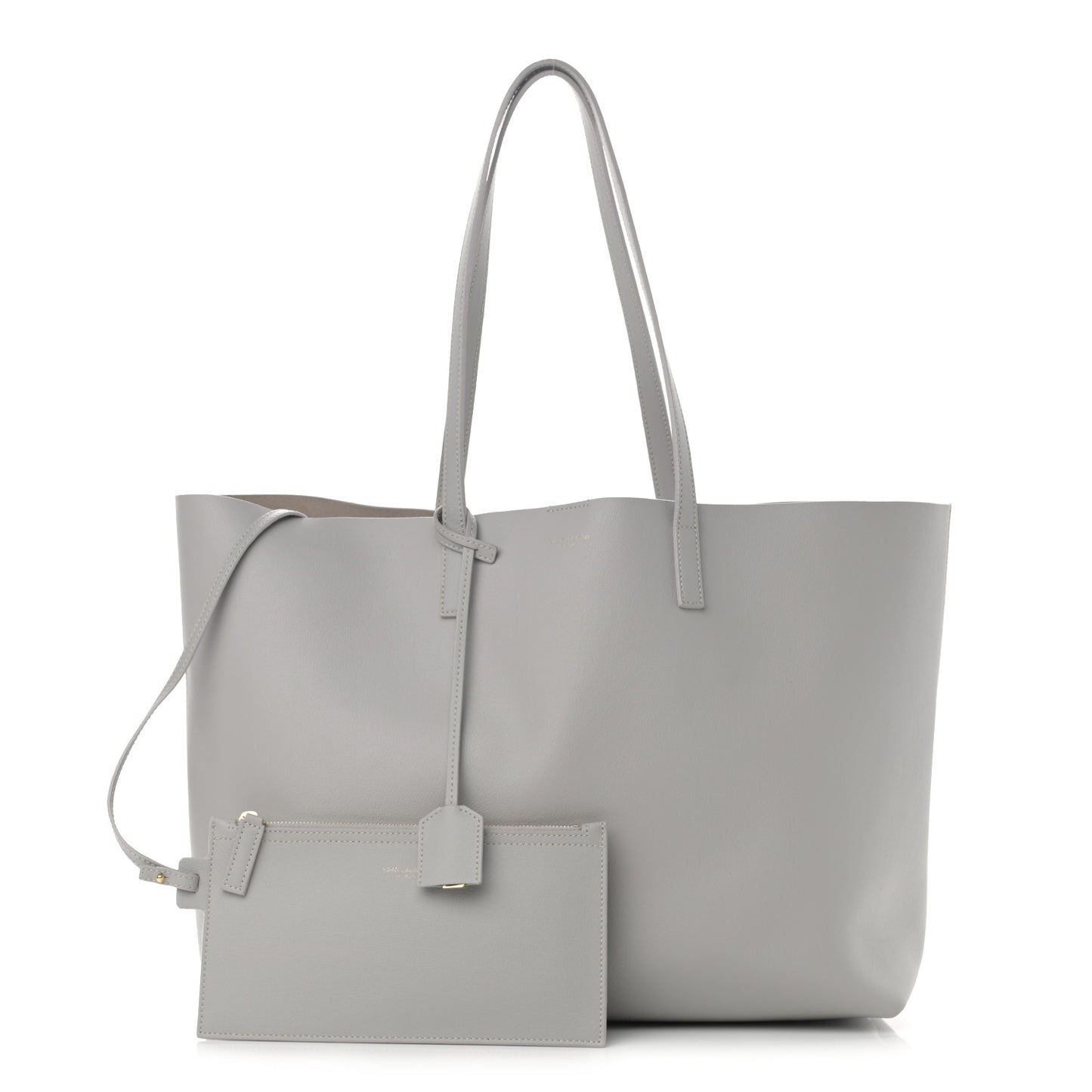 Calfskin Large Shopping Tote Granite