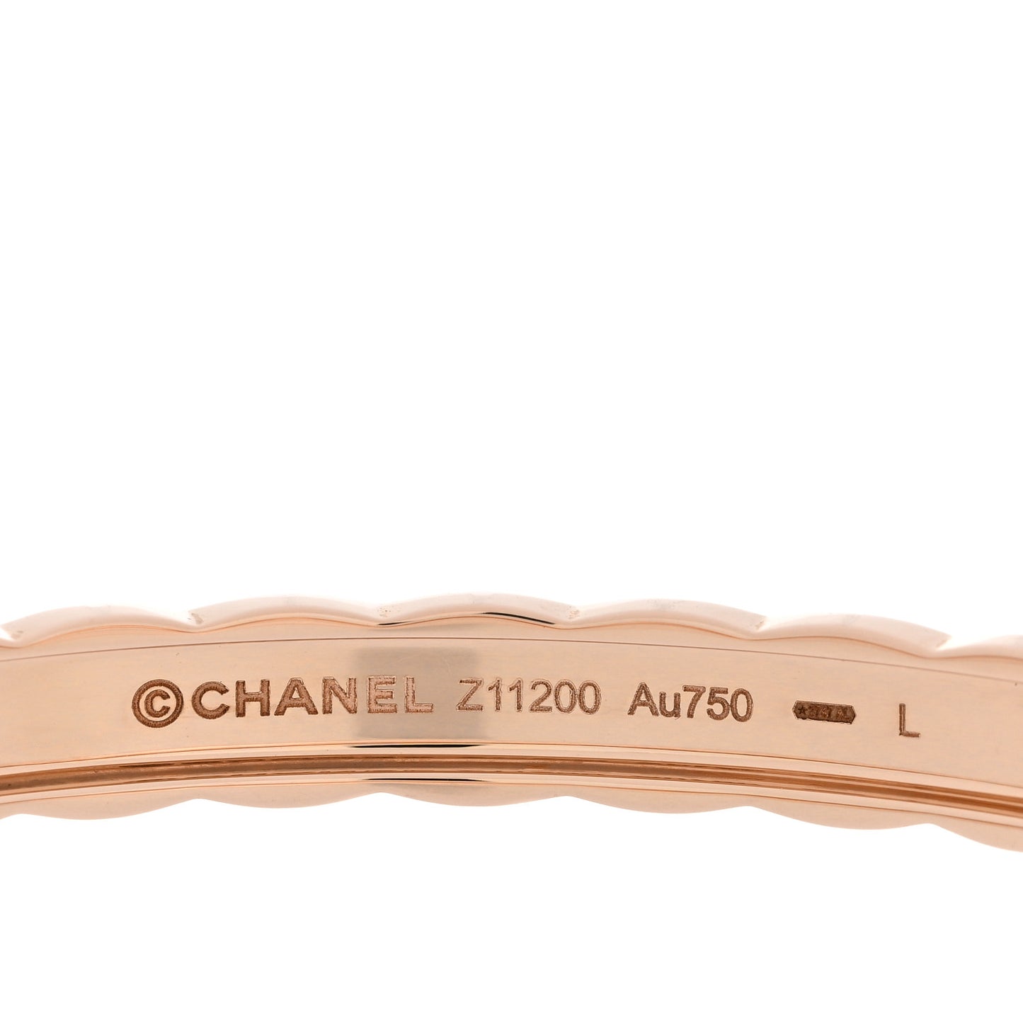 18K Beige Gold Coco Crush Bangle Bracelet L