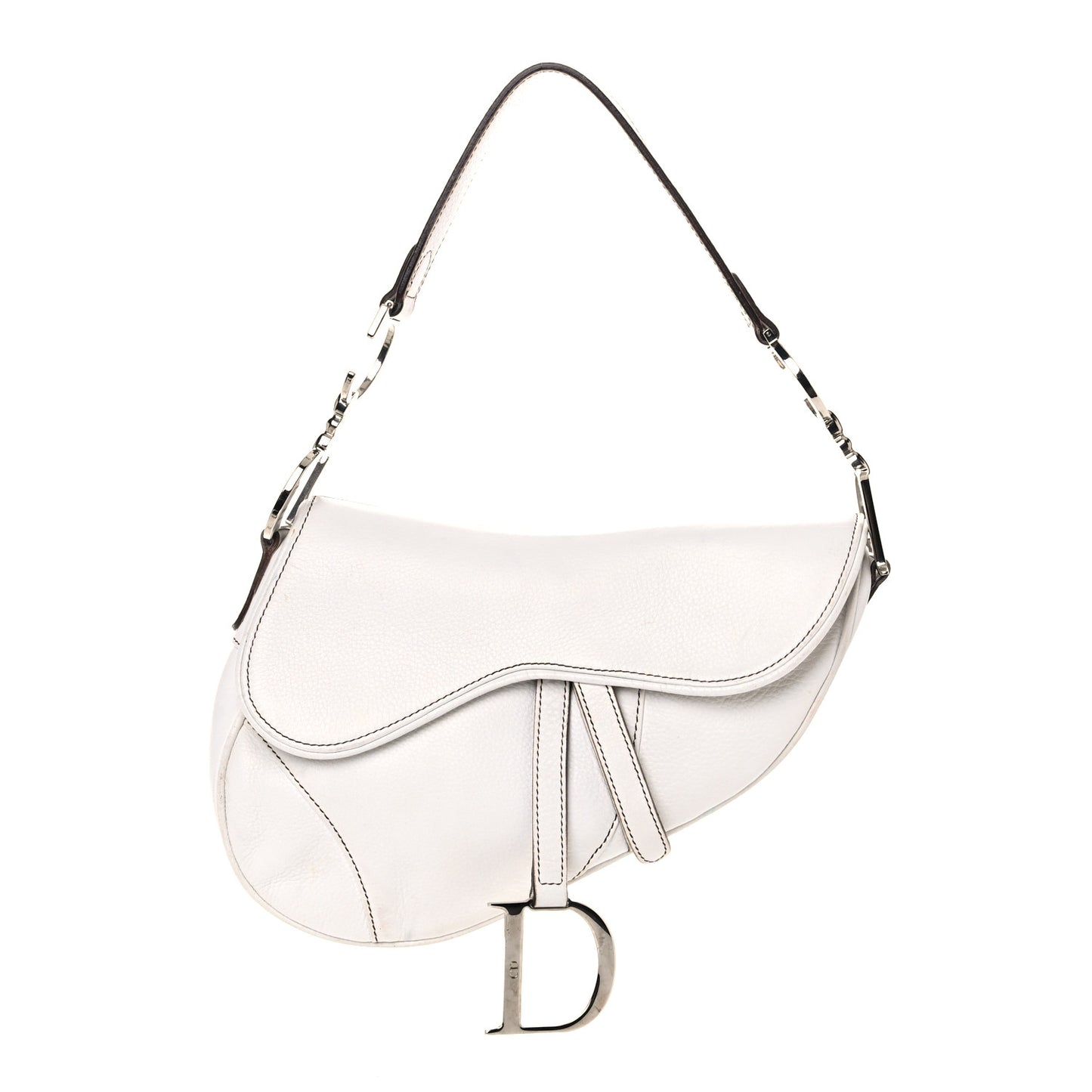 Calfskin Saddle Bag White
