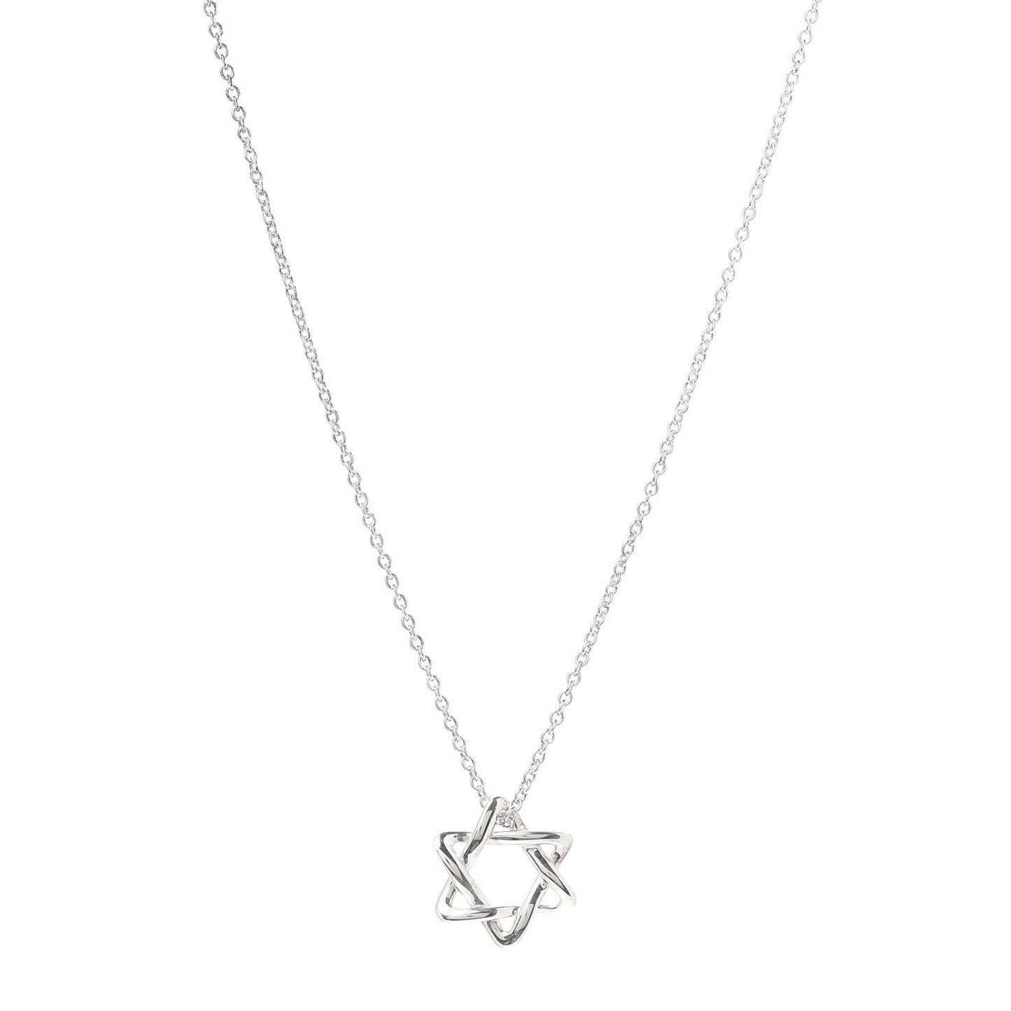 Sterling Silver 12mm Elsa Peretti Star of David Pendant Necklace