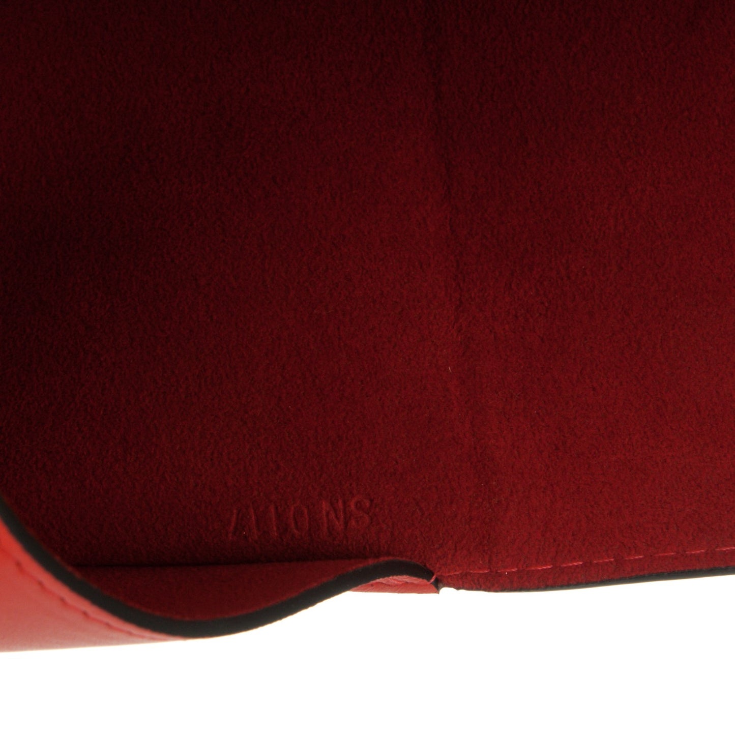 Veau Cachemire Chinese New Year Rooster Envelope Pouch Red