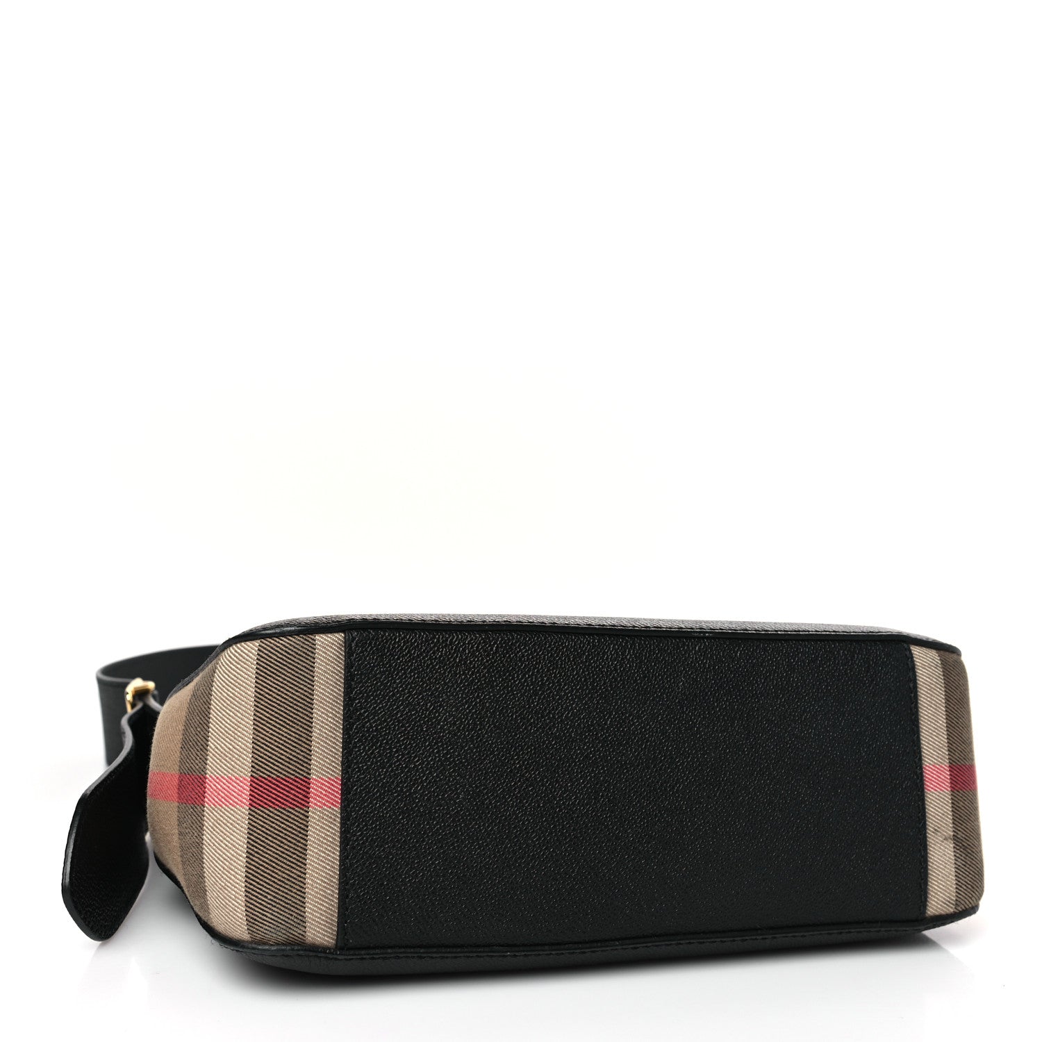 Burberry Soft Grain Calfskin House Check Small Helmsley Crossbody Black 4 of 10