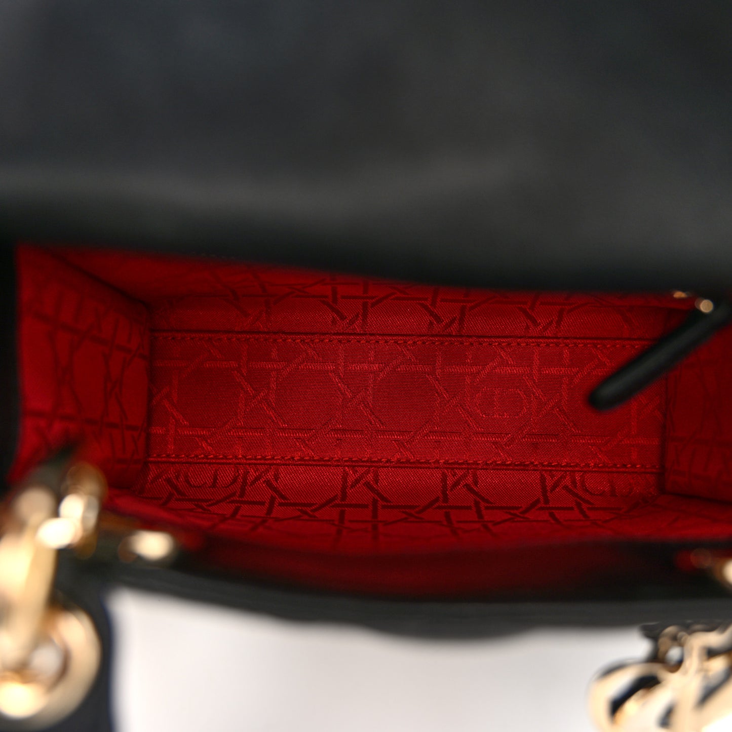 Lambskin Cannage Mini Lady Dior Black