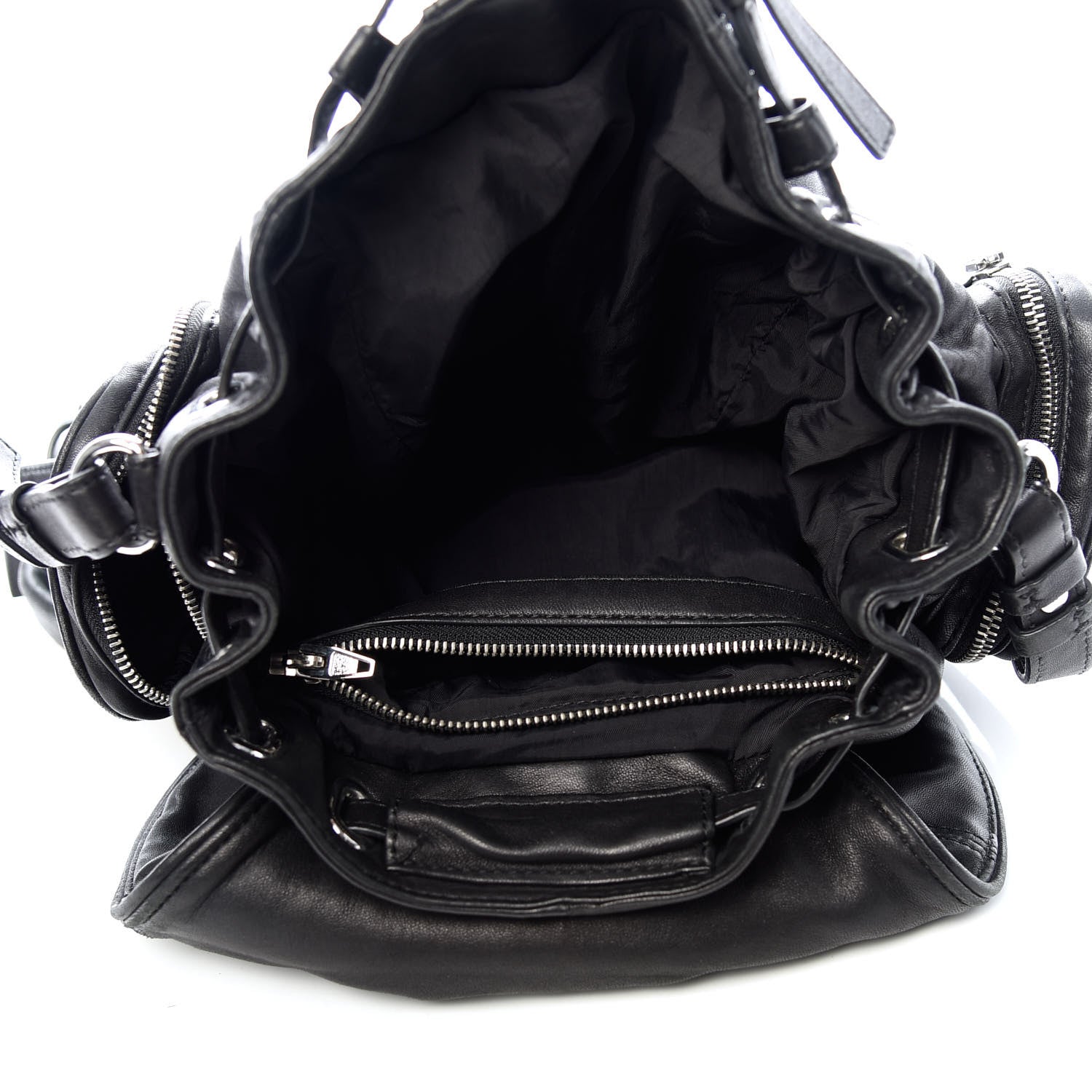 Alexander Wang Lambskin Mini Marti Backpack Washed Black Rhodium Hardware 4 of 7