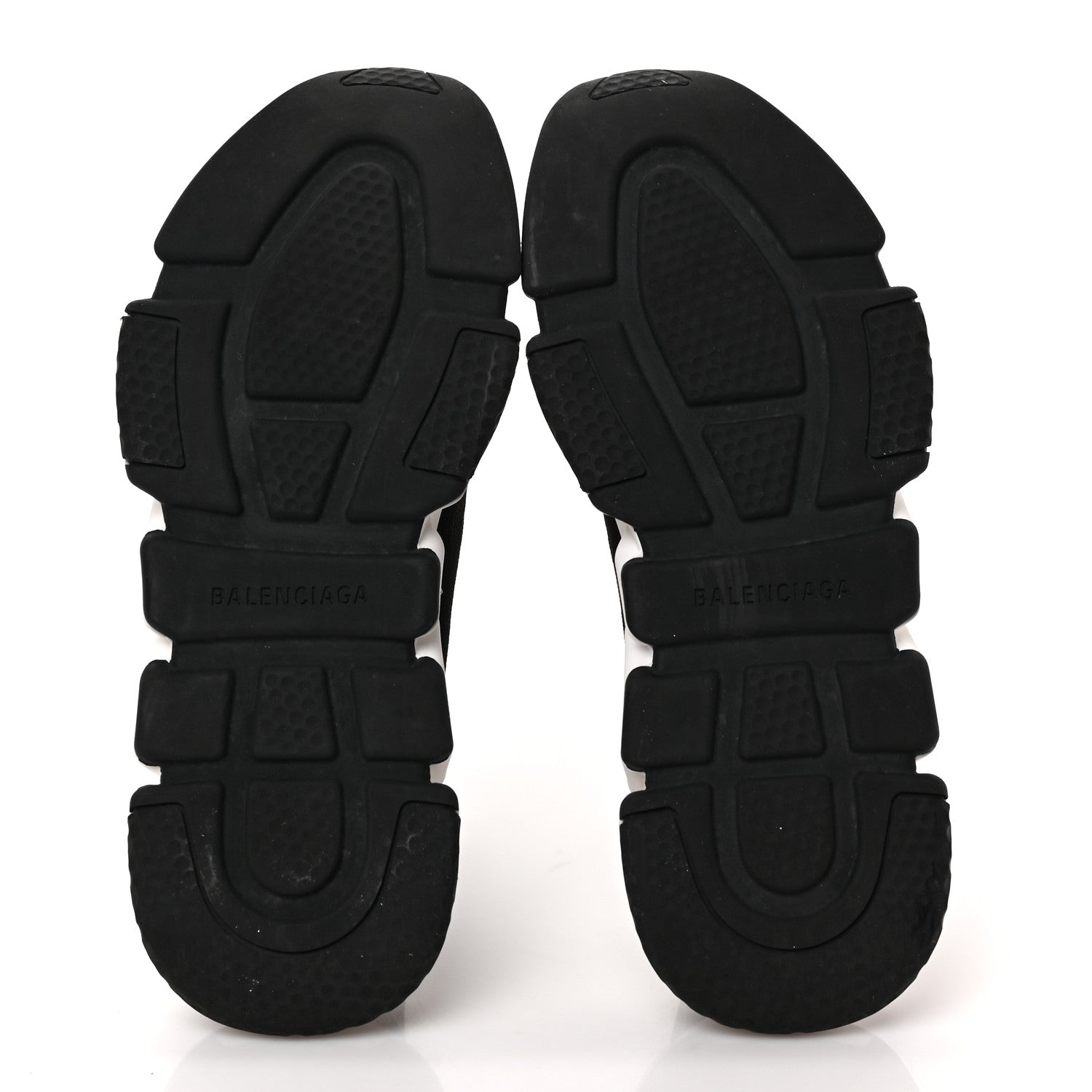 Balenciaga Neoprene Knit Allover Logo Bi-Color Sole Womens Speed Sneakers 37 Black White 5 of 8