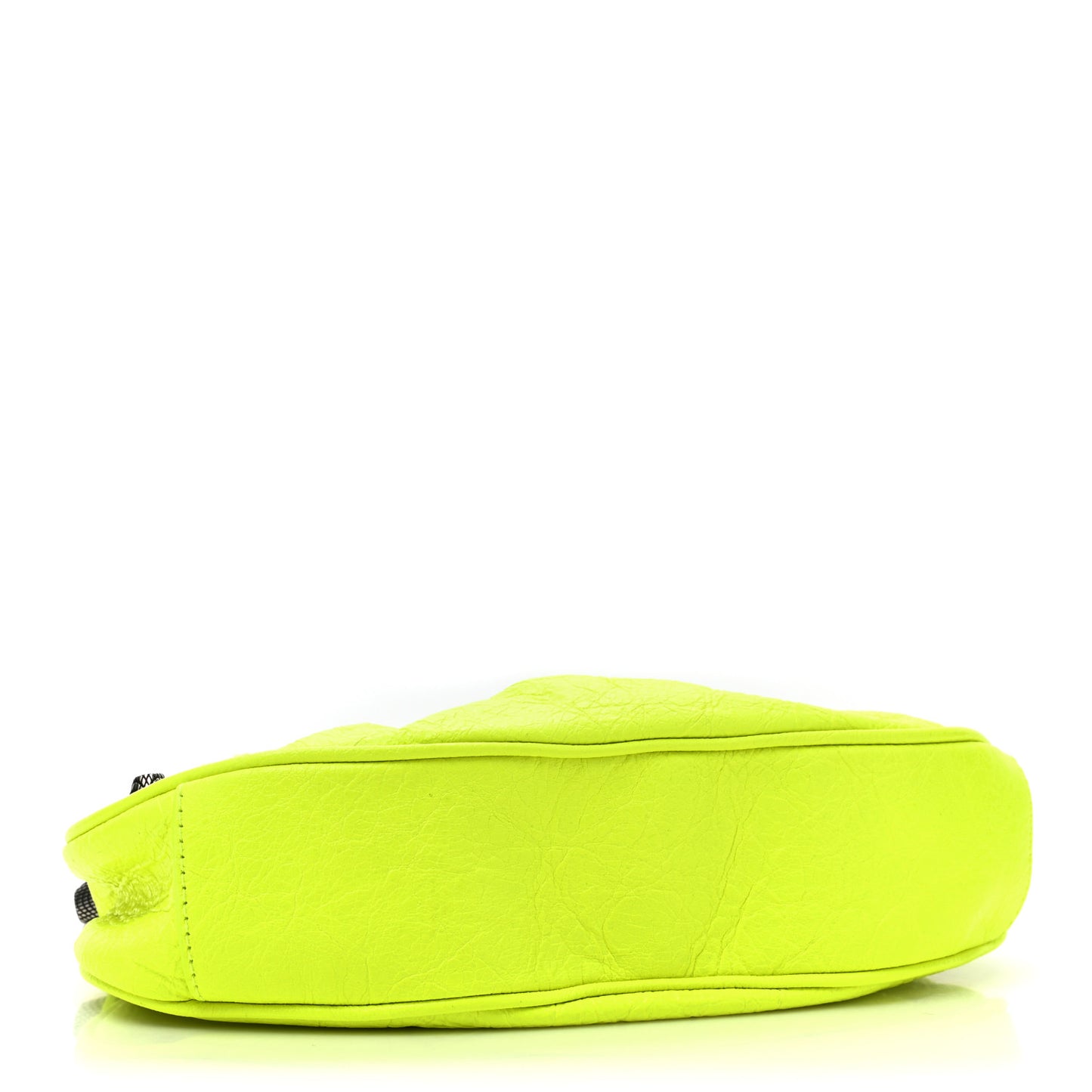 Agneau Arena Le Cagole Chain Shoulder Bag XS Fluo Yellow