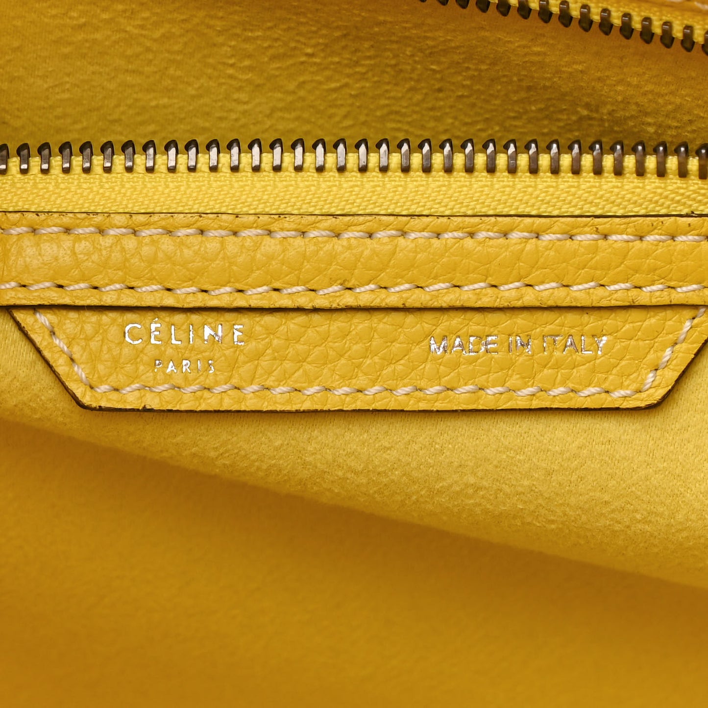 Drummed Calfskin Mini Luggage Citron