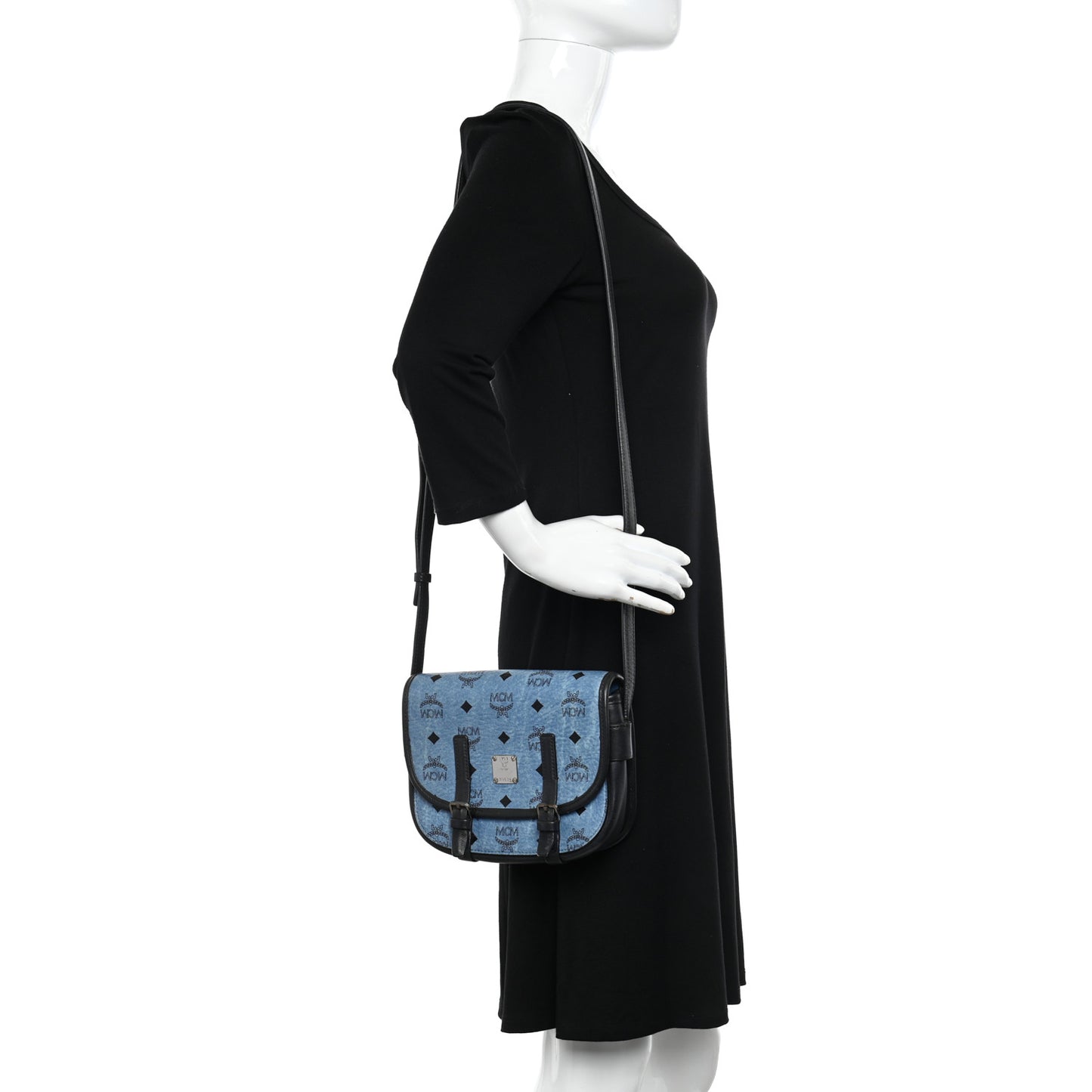 Visetos Small Crossbody Flap Messenger Denim Blue