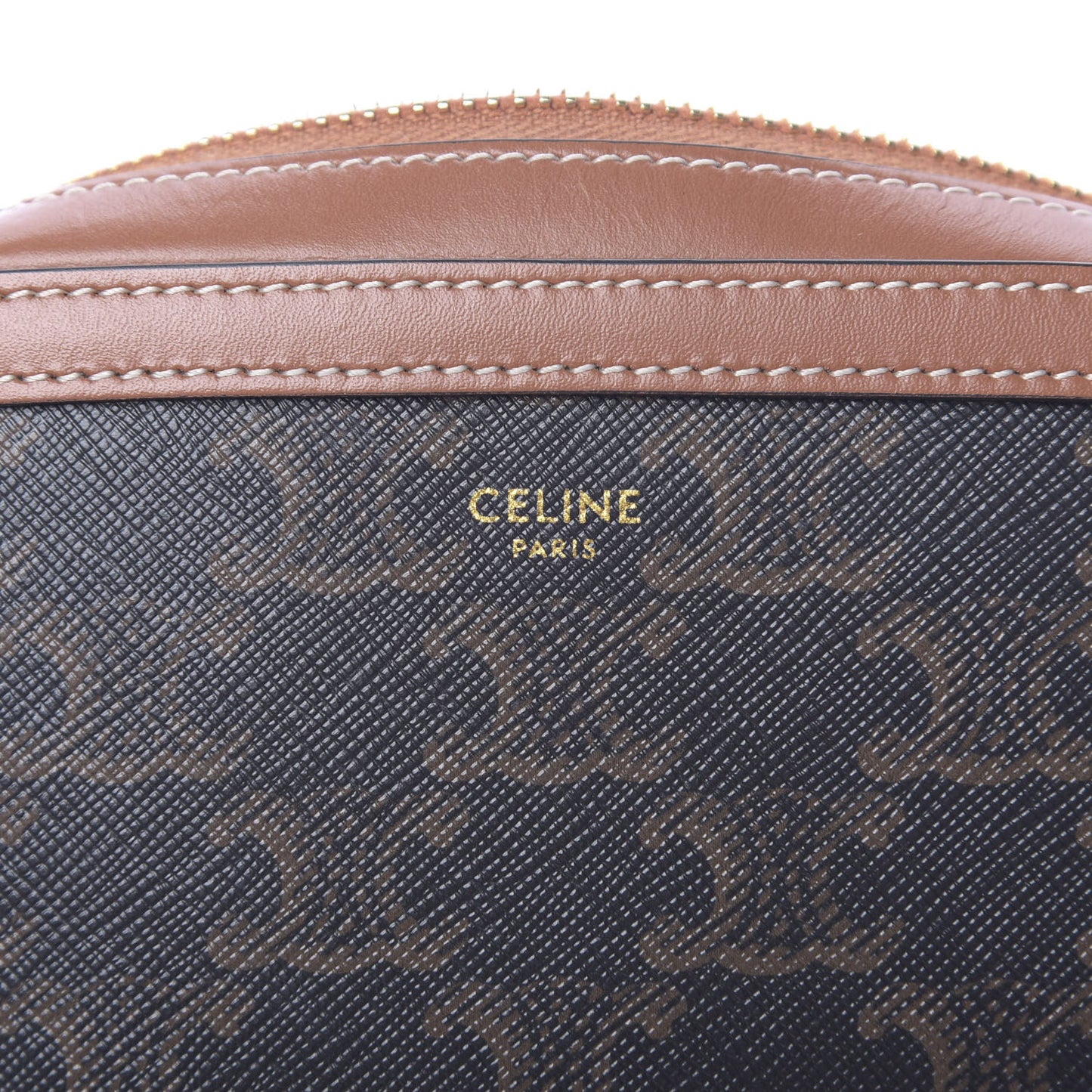 Triomphe Canvas Small Camera Bag Tan