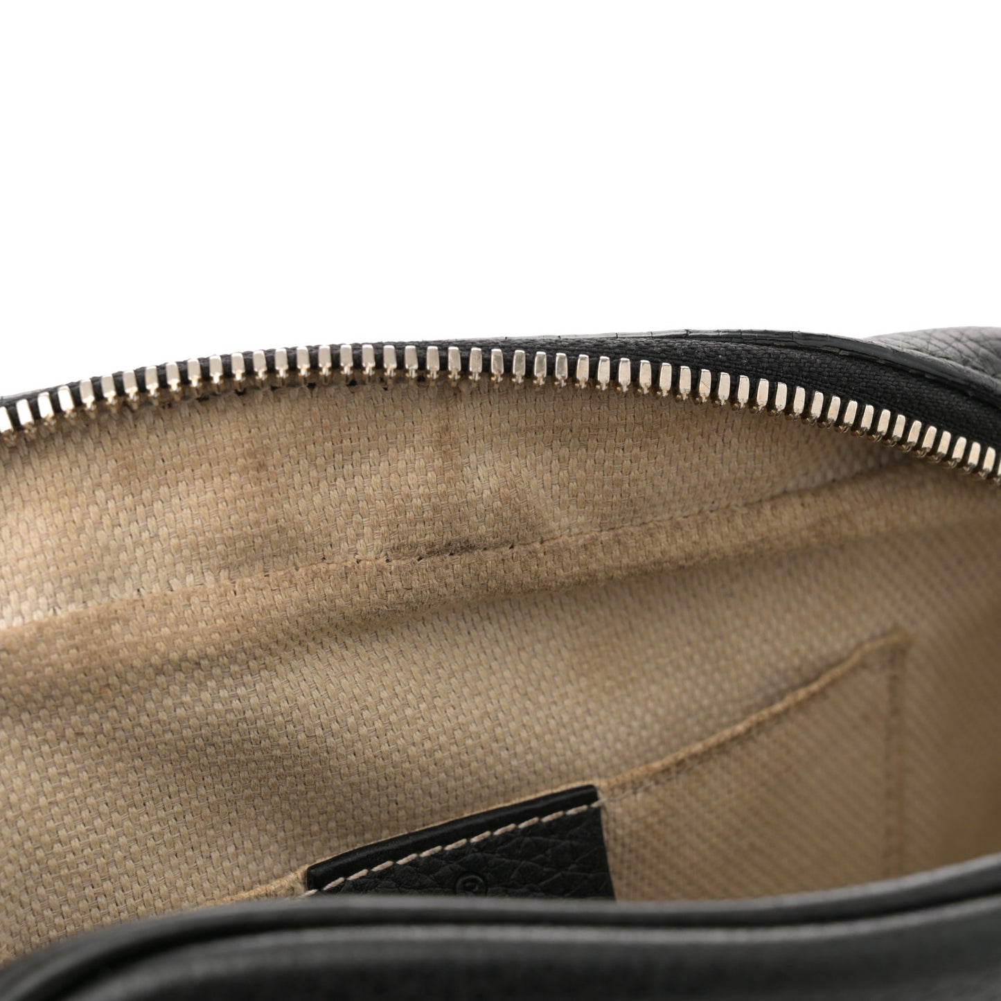 Pebbled Calfskin Small Soho Disco Bag Black