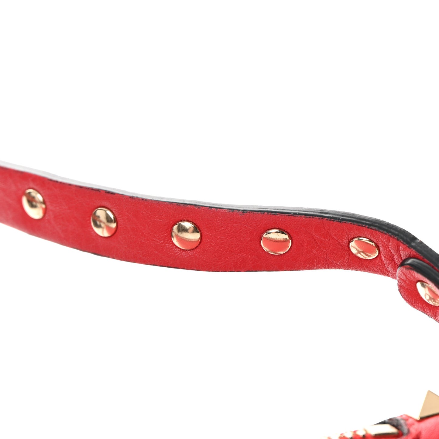 Pebbled Calfskin Small Rockstud Flip Lock Shoulder Bag Rouge Pur