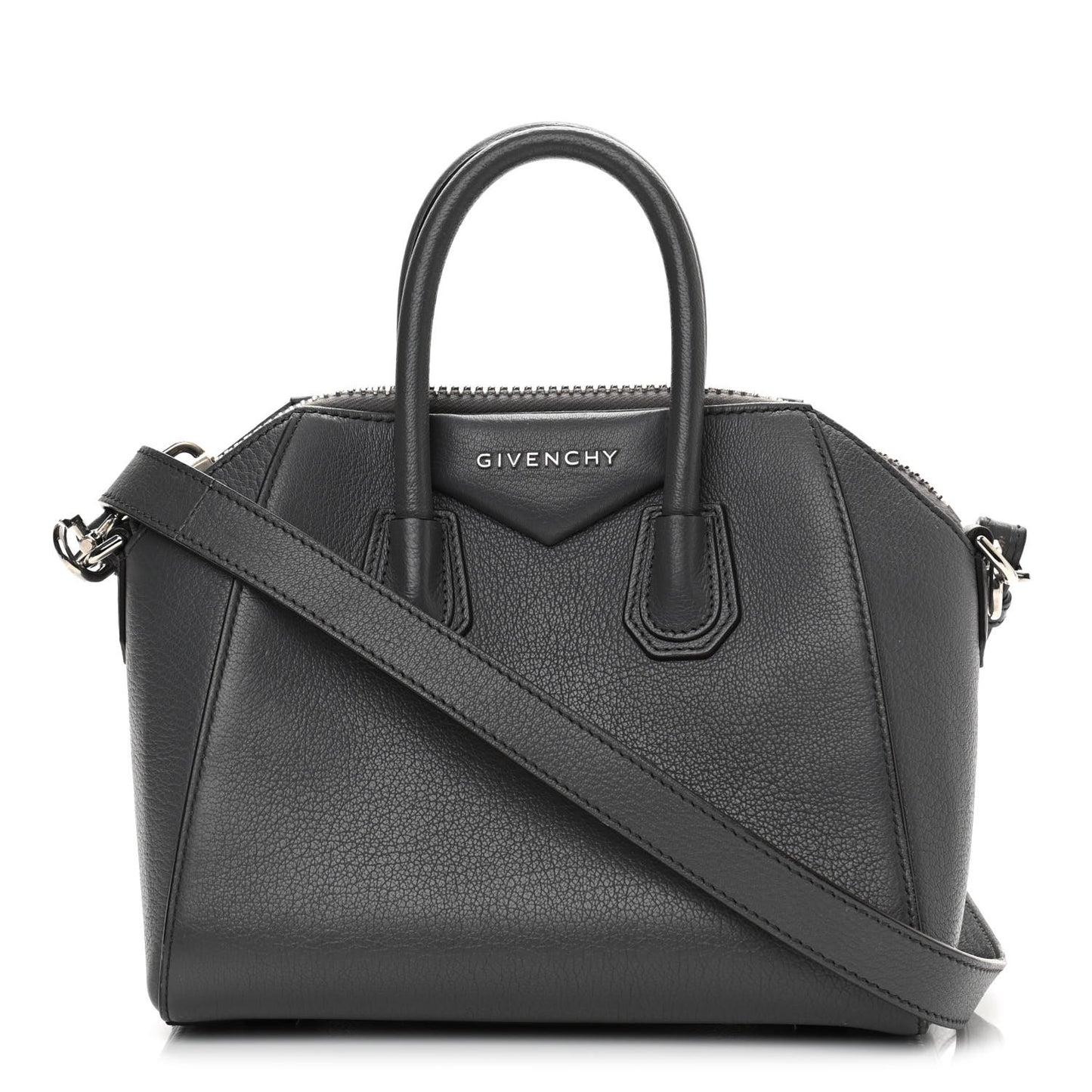 Calfskin Mini Antigona Storm Grey