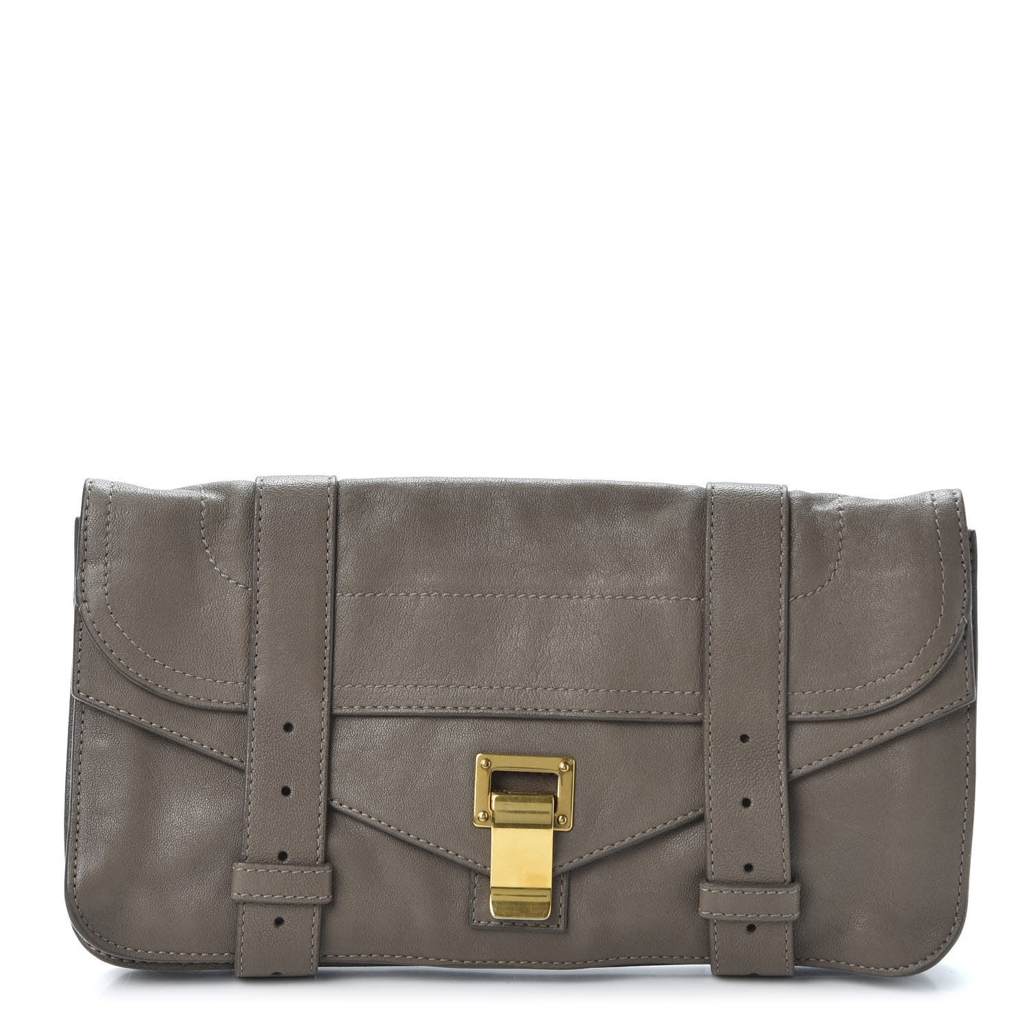 Proenza Schouler Lambskin PS1 Pochette Clutch Smoke 1 of 10