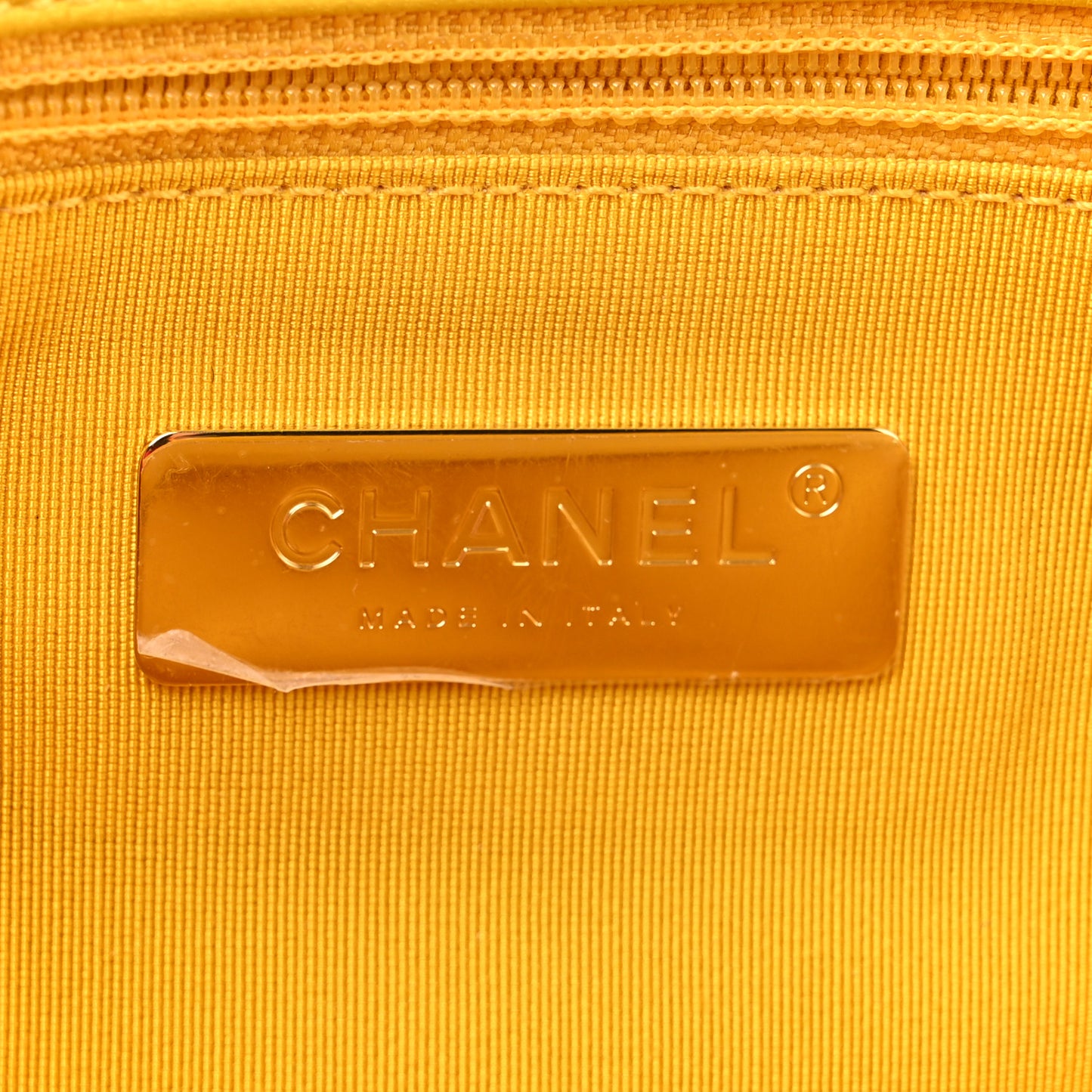 Lambskin Quilted Medium Chanel 19 Flap Yellow