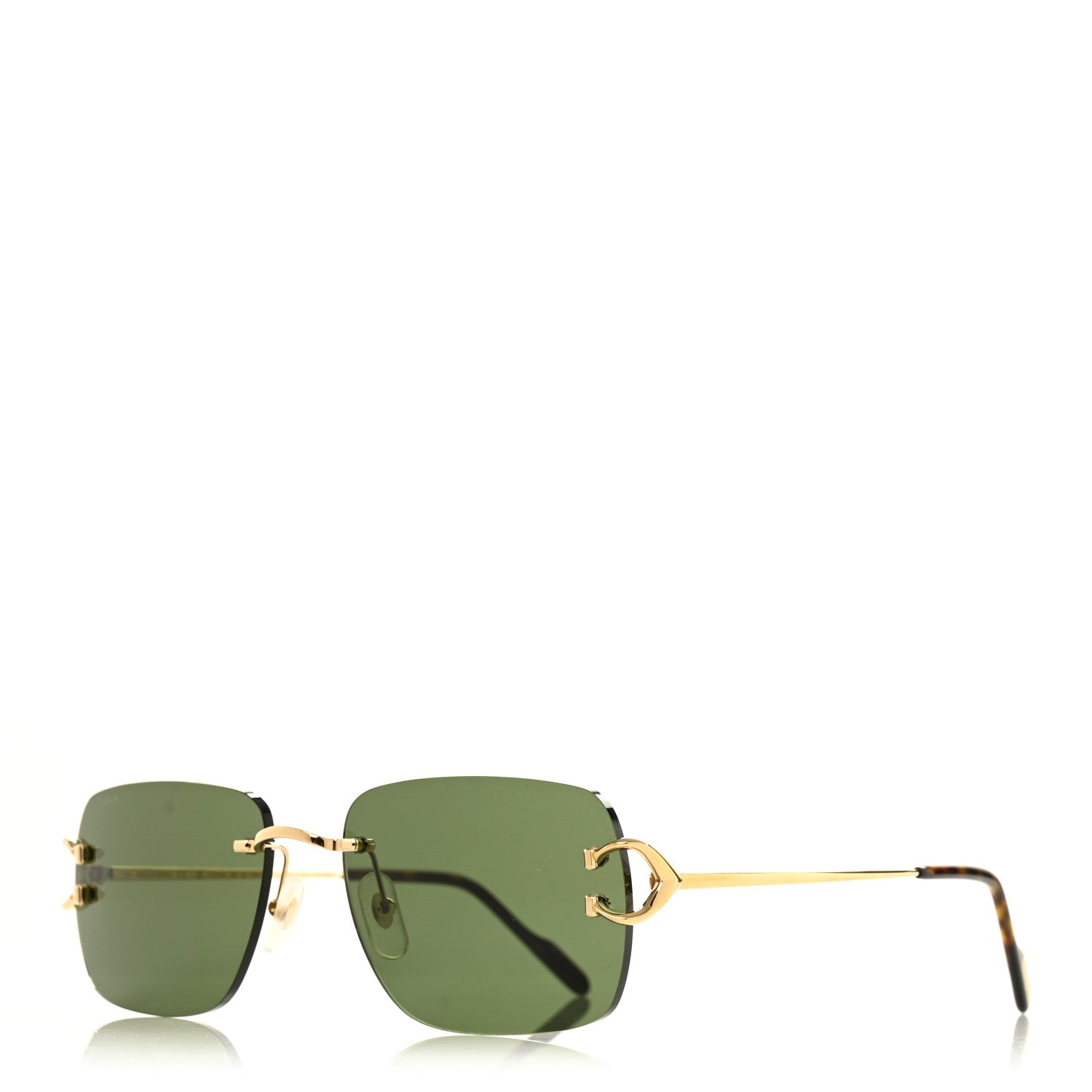 cartier goggles Cartier Metal Classic C De Cartier Sunglasses CT0330S Gold Green 1848479 – FASHIONPHILE
