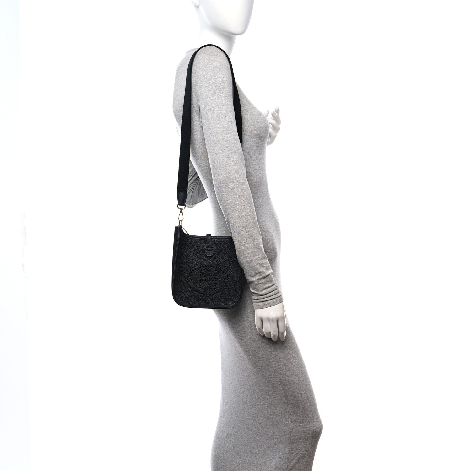 Hermes Taurillon Clemence Evelyne TPM Black 2 of 11