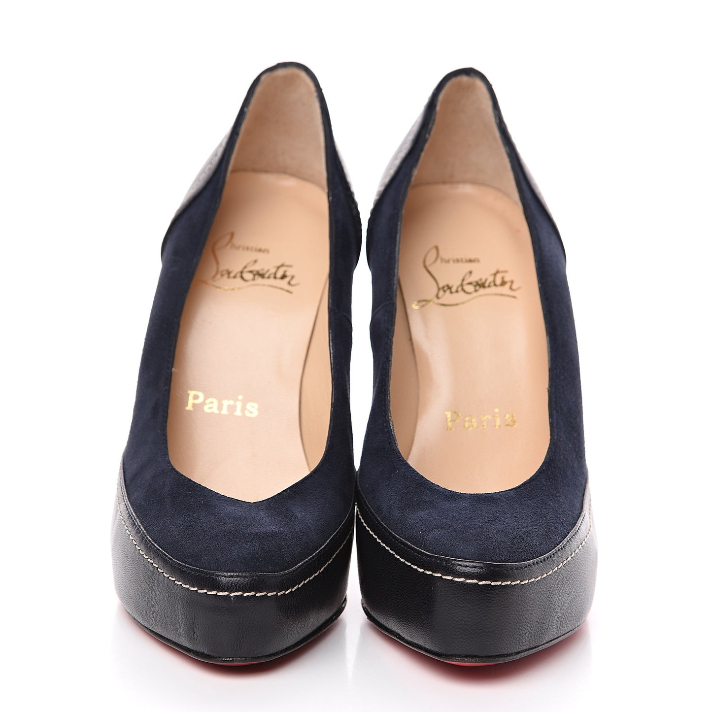 Veau Velours Nappa Defil Decollete 120 Pumps 35 Marine