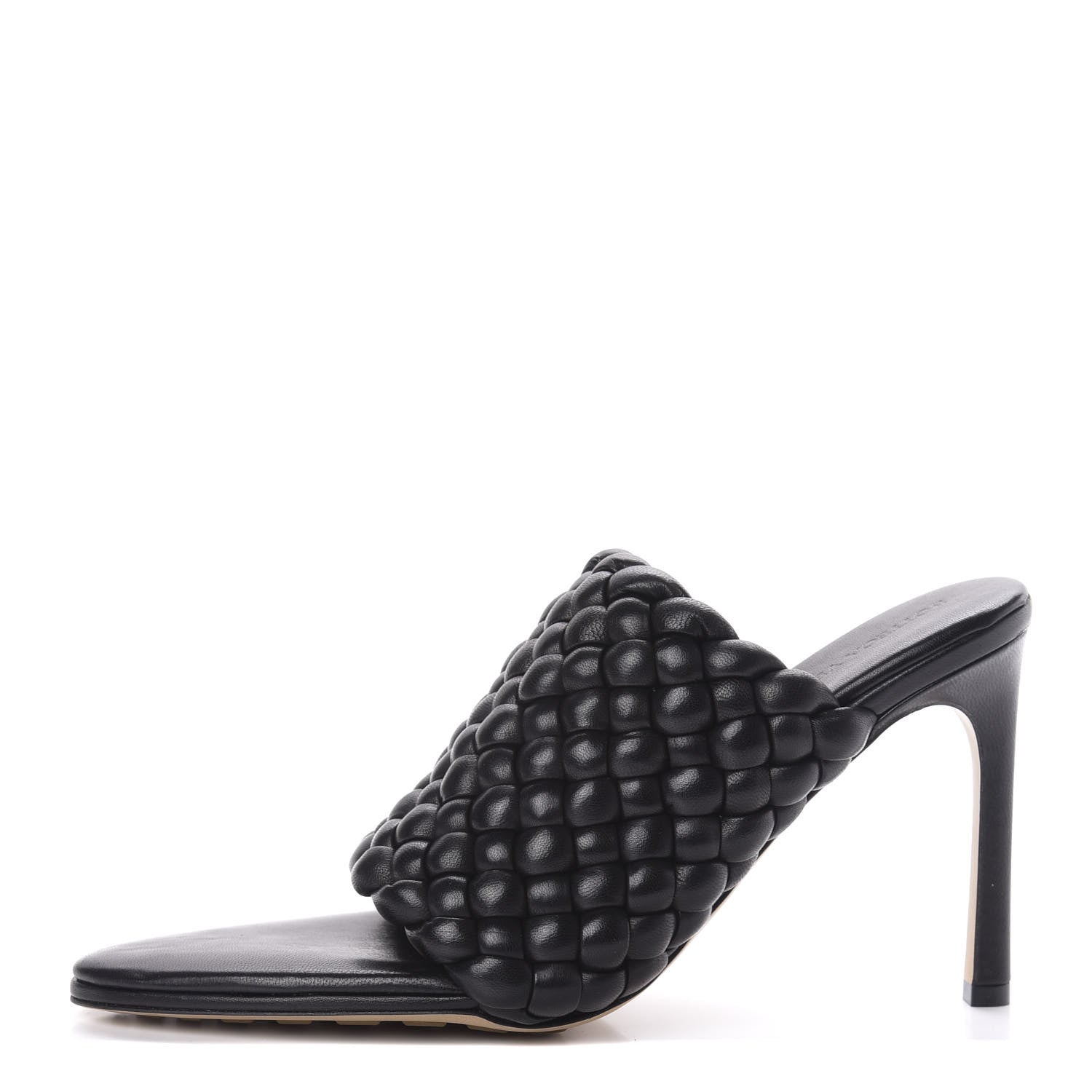 Bottega Veneta Nappa Padded Intreccio The Curve Sandals 40.5 Black 1 of 9