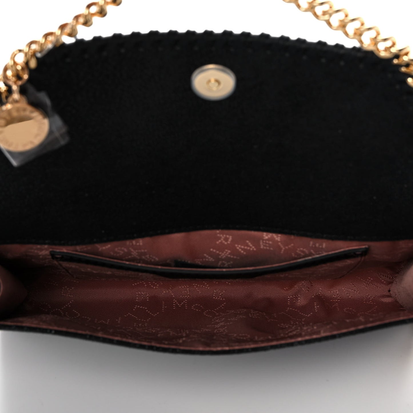 Shaggy Deer Mini Falabella Crossbody Bag Black
