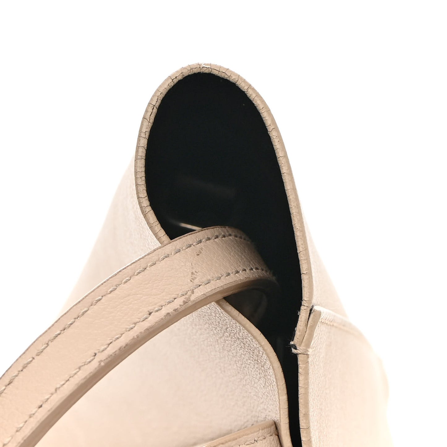 Smooth Calfskin Logo XXS Everyday Tote Light Beige Black