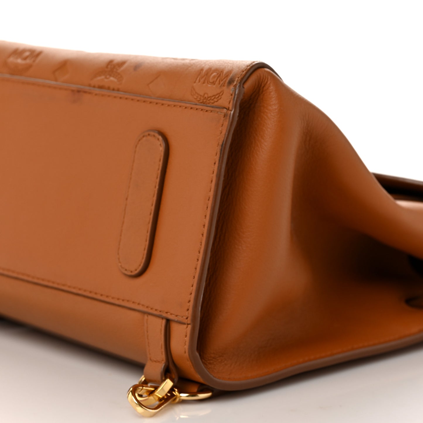 Calfskin Ottoman Essential Visetos Small Backpack Cognac