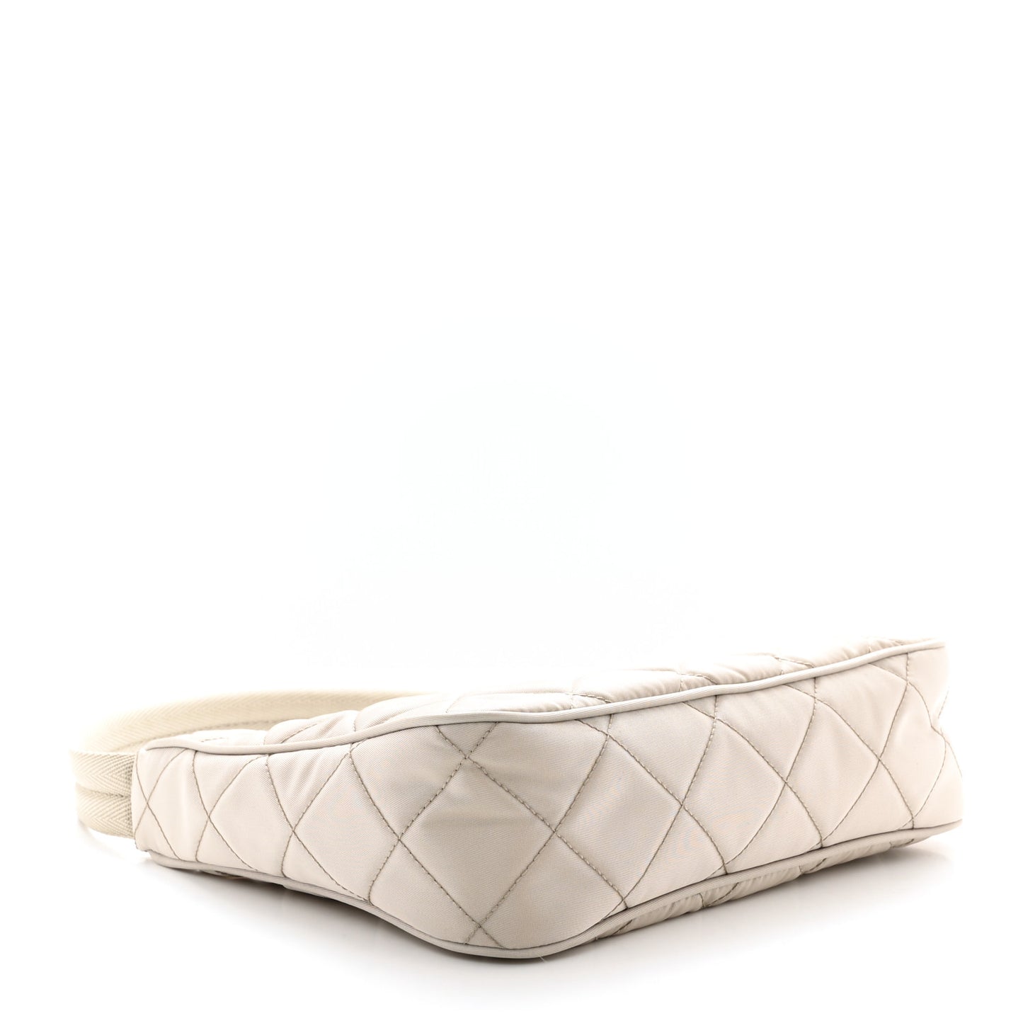 Tessuto Nylon Stitched Shoulder Bag Pomice