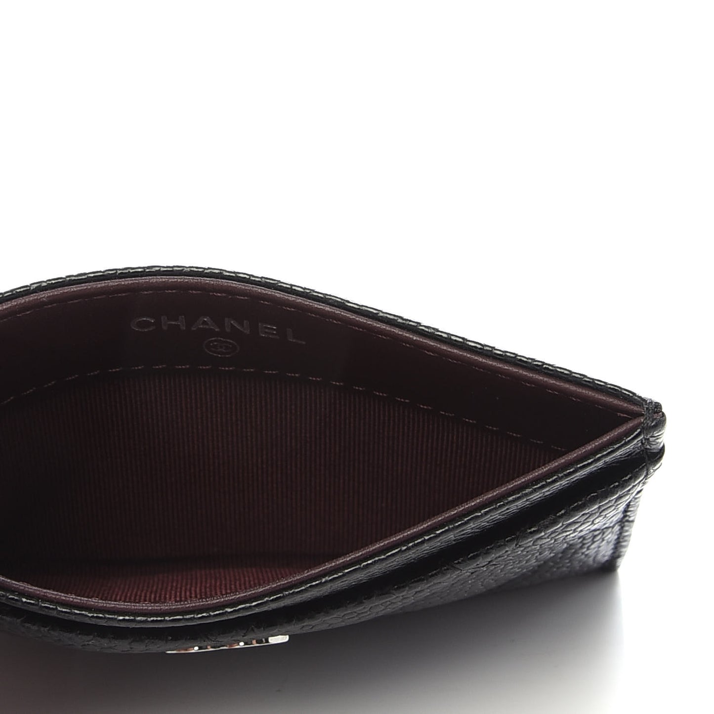 Caviar Quilted Card Holder Black