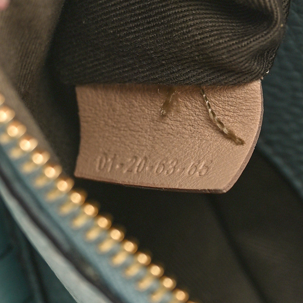 Calfskin Small Marcie Satchel Mint Blue