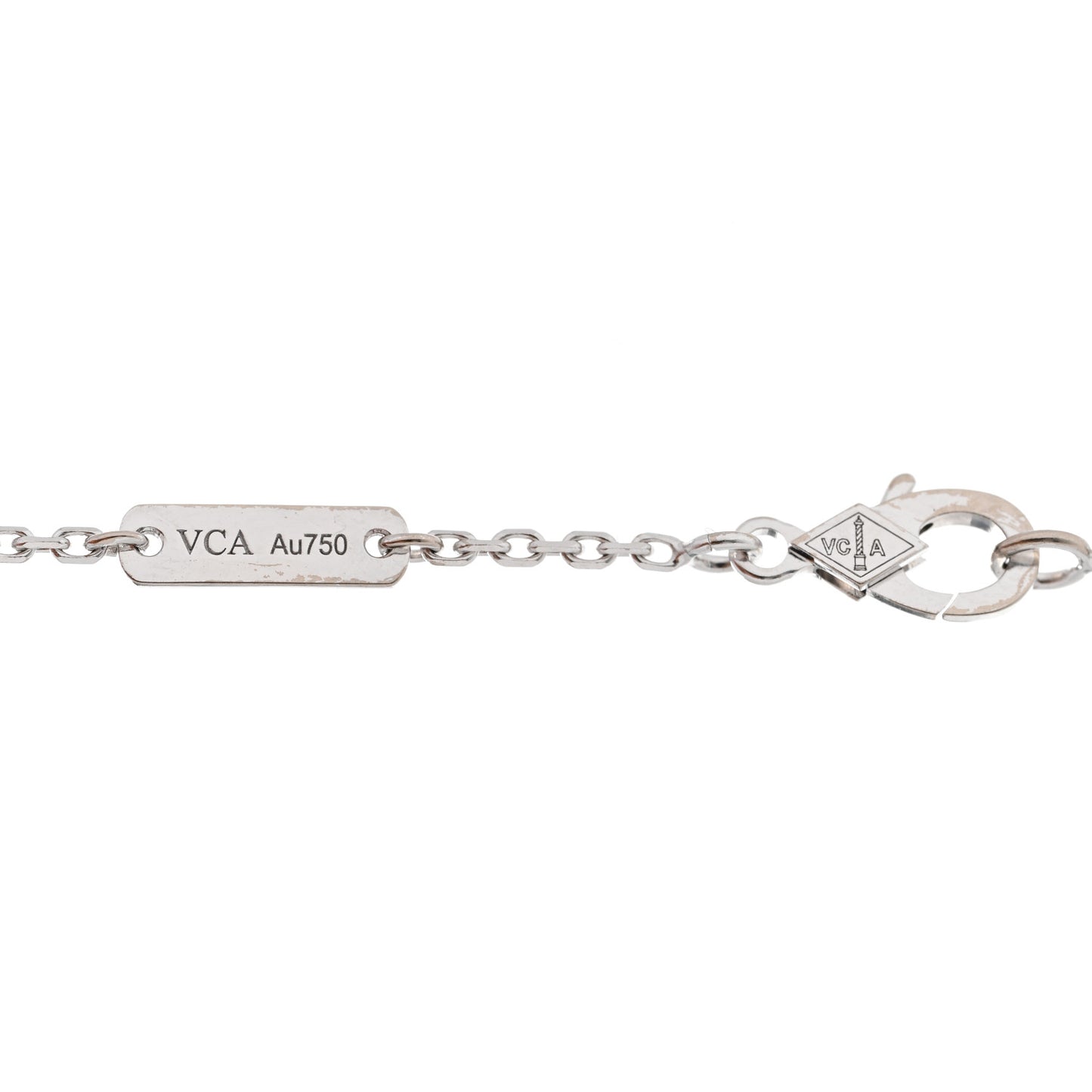 18K White Gold Diamond Mini Lotus Pendant Necklace