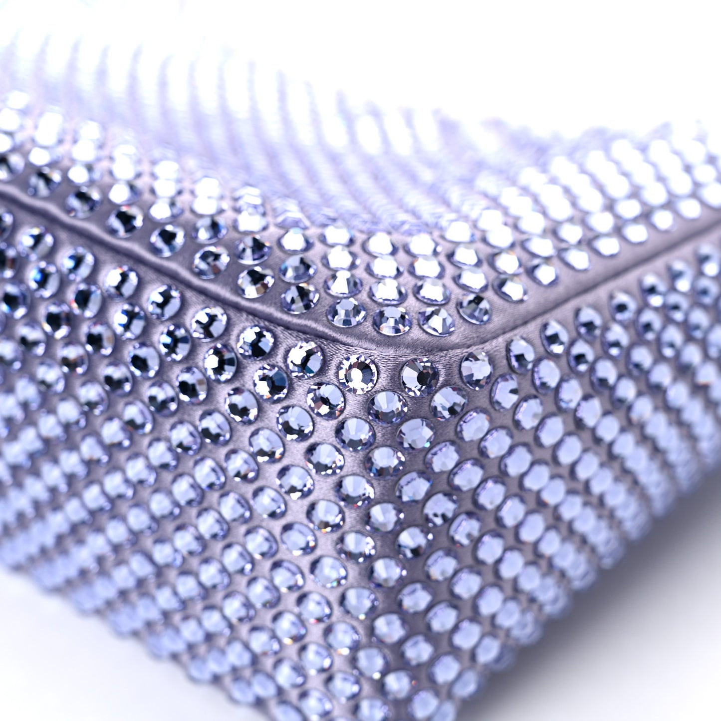 Satin Crystal Mini Re-Edition 2000 Bag Glicine