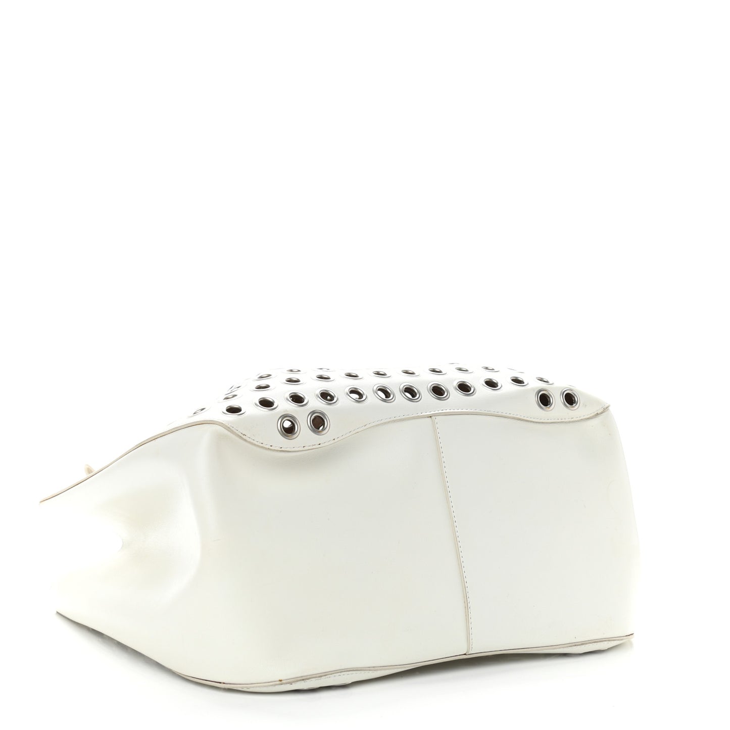 Calfskin Grommet Rose-Marie 28 Bag White