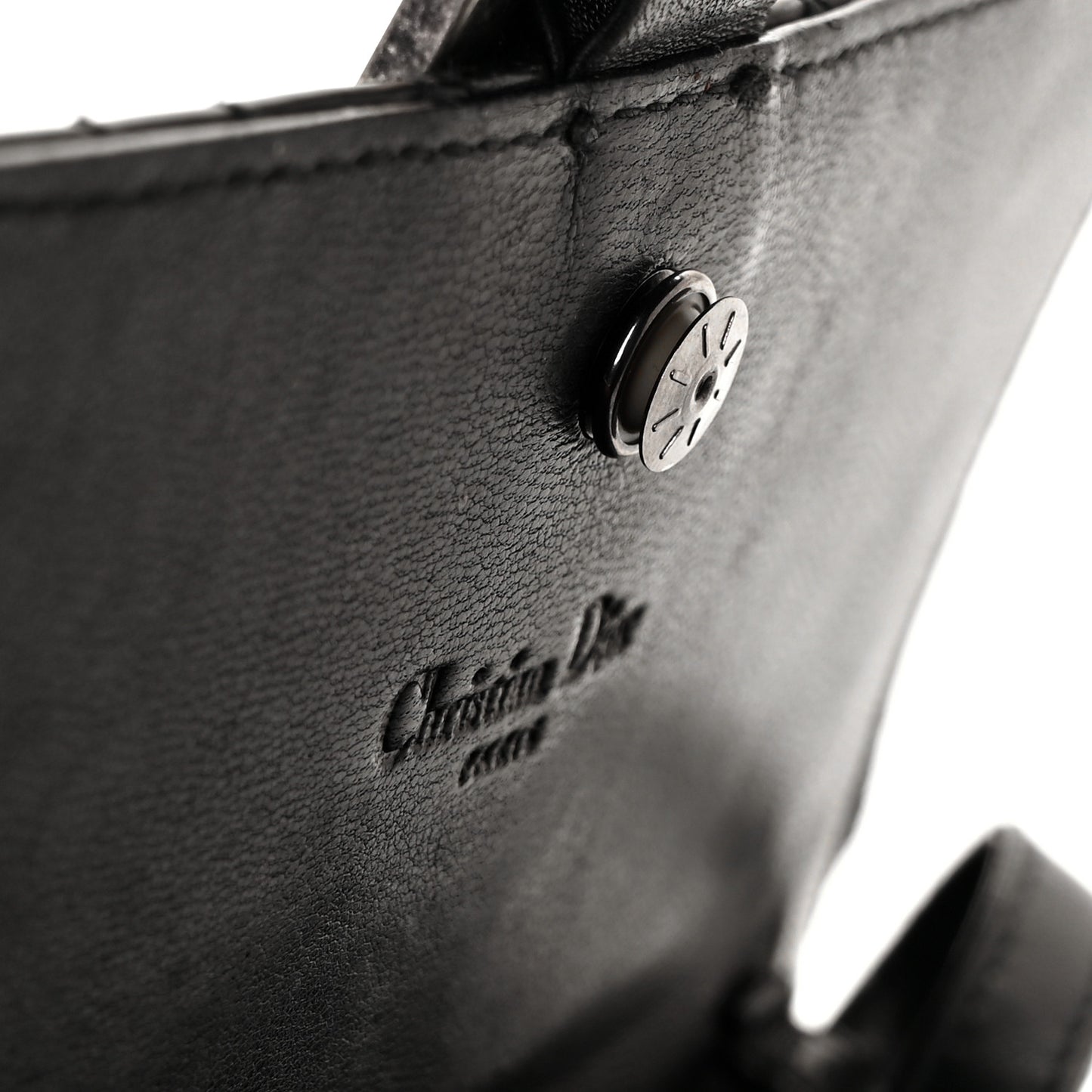 Patent Cannage Crossbody Wallet Black